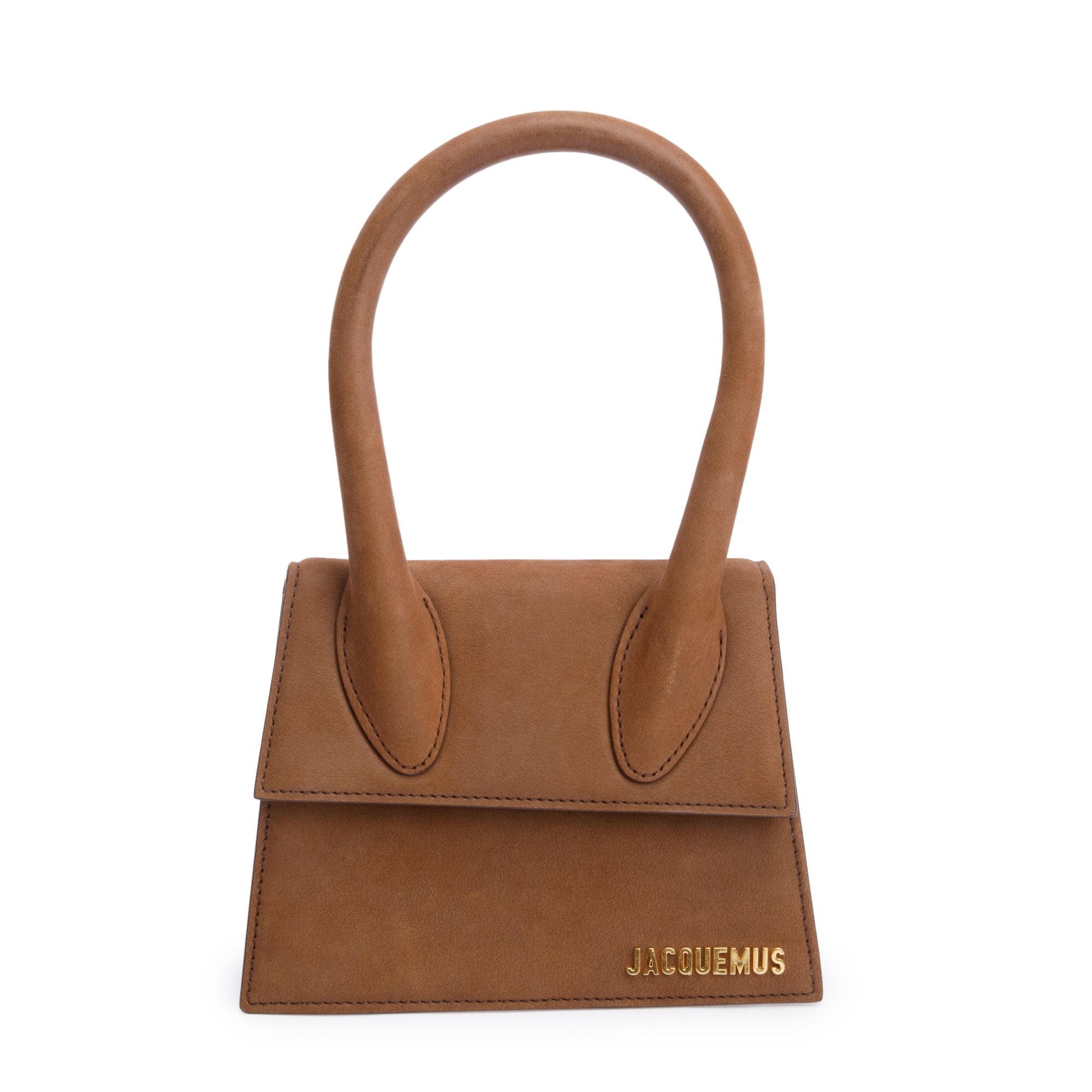 Jacquemus Brown Suede Le Chiquito Moyen Bag w/ Strap