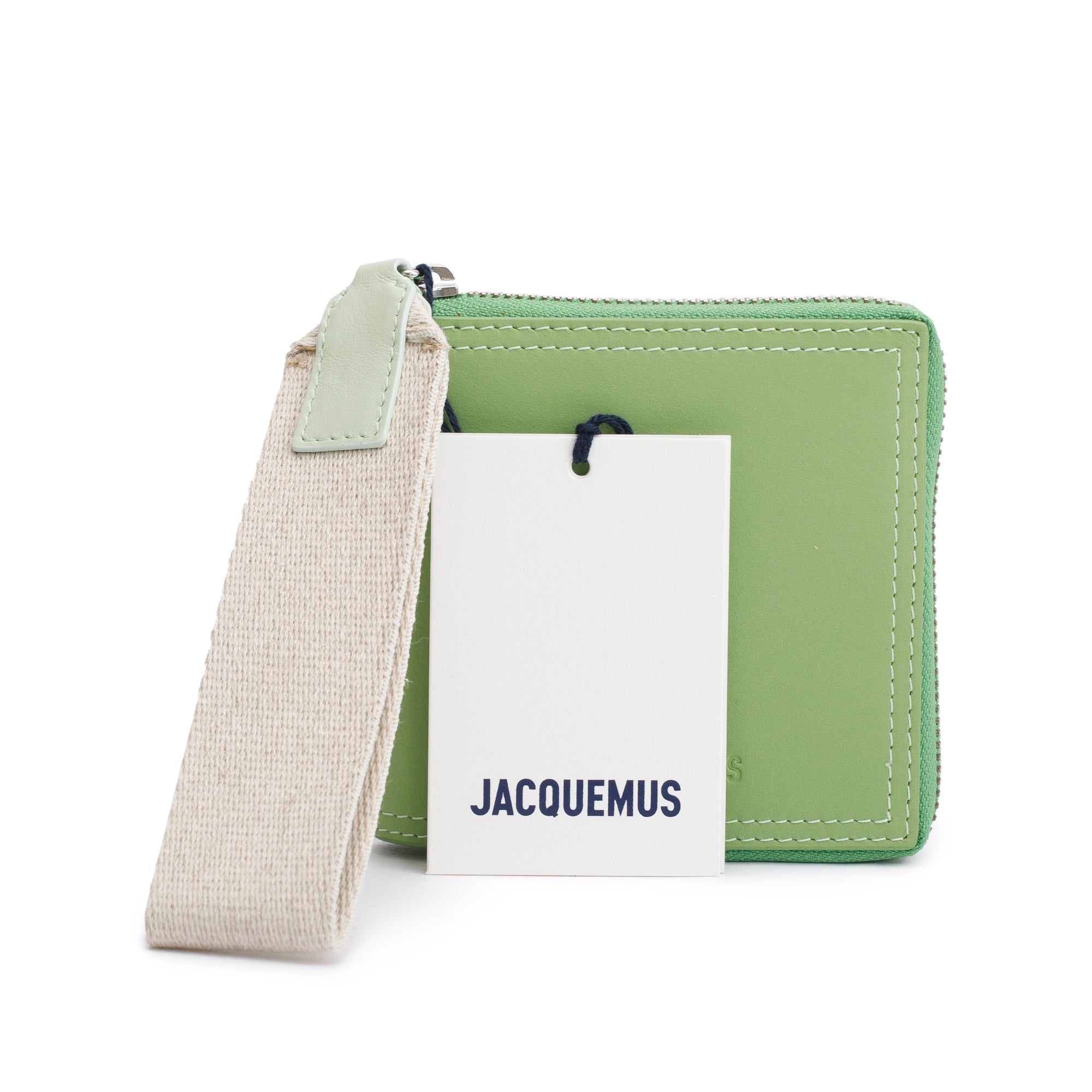 Jacquemus Green Leather Le Le Carre Rond Wallet
