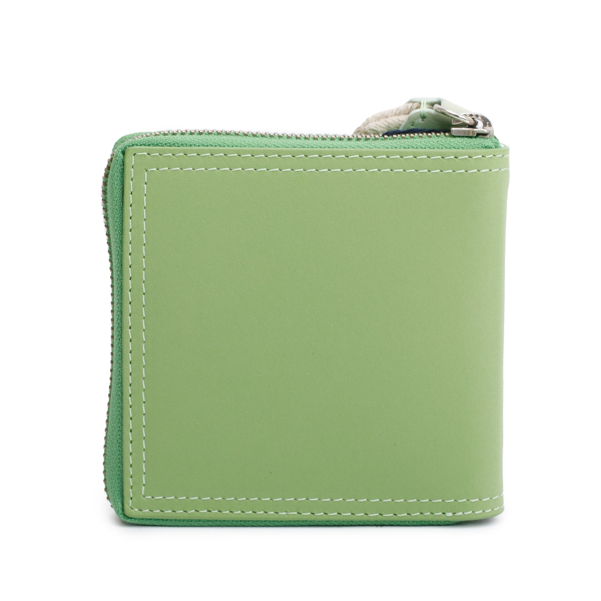 Jacquemus Green Leather Le Le Carre Rond Wallet