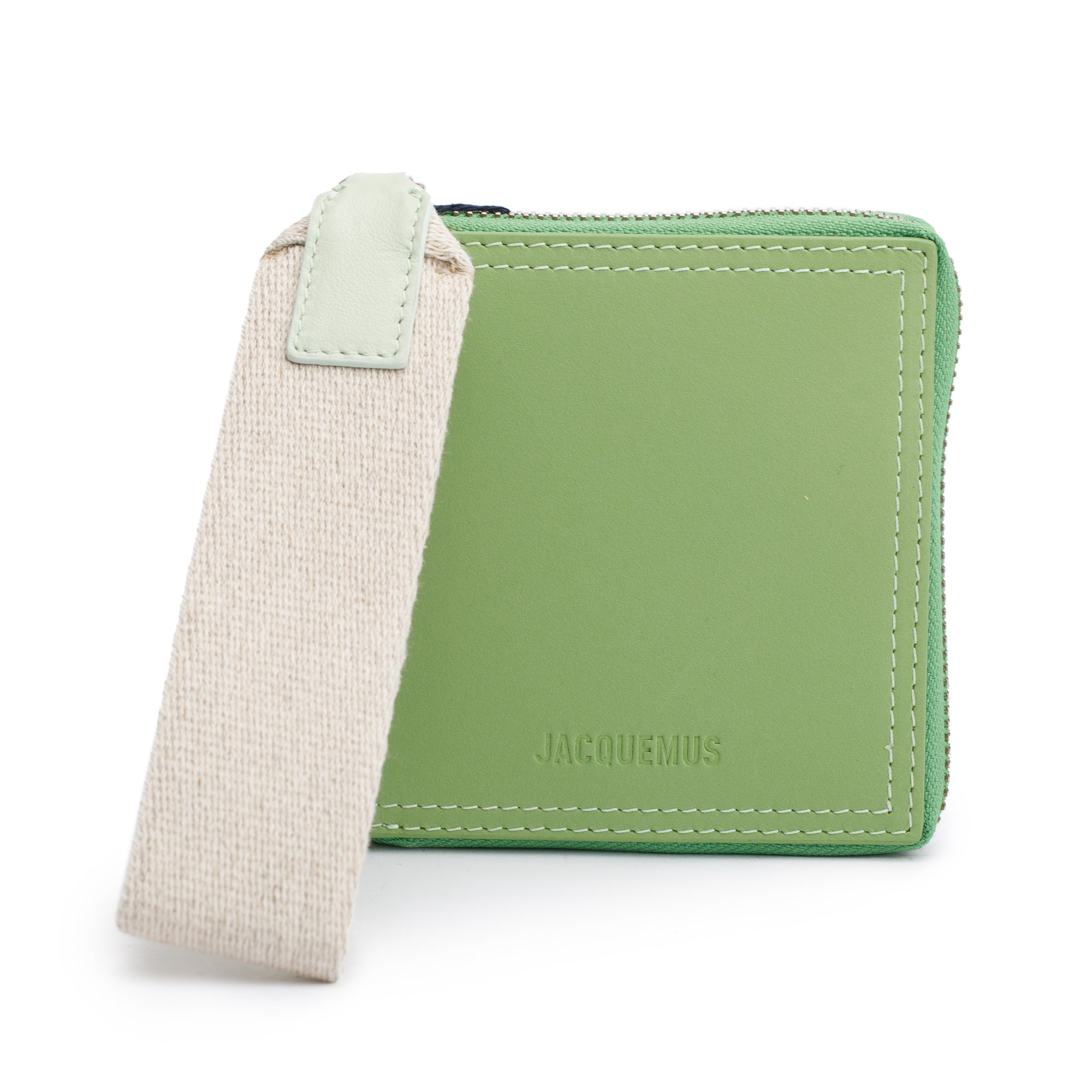 Jacquemus Green Leather Le Le Carre Rond Wallet