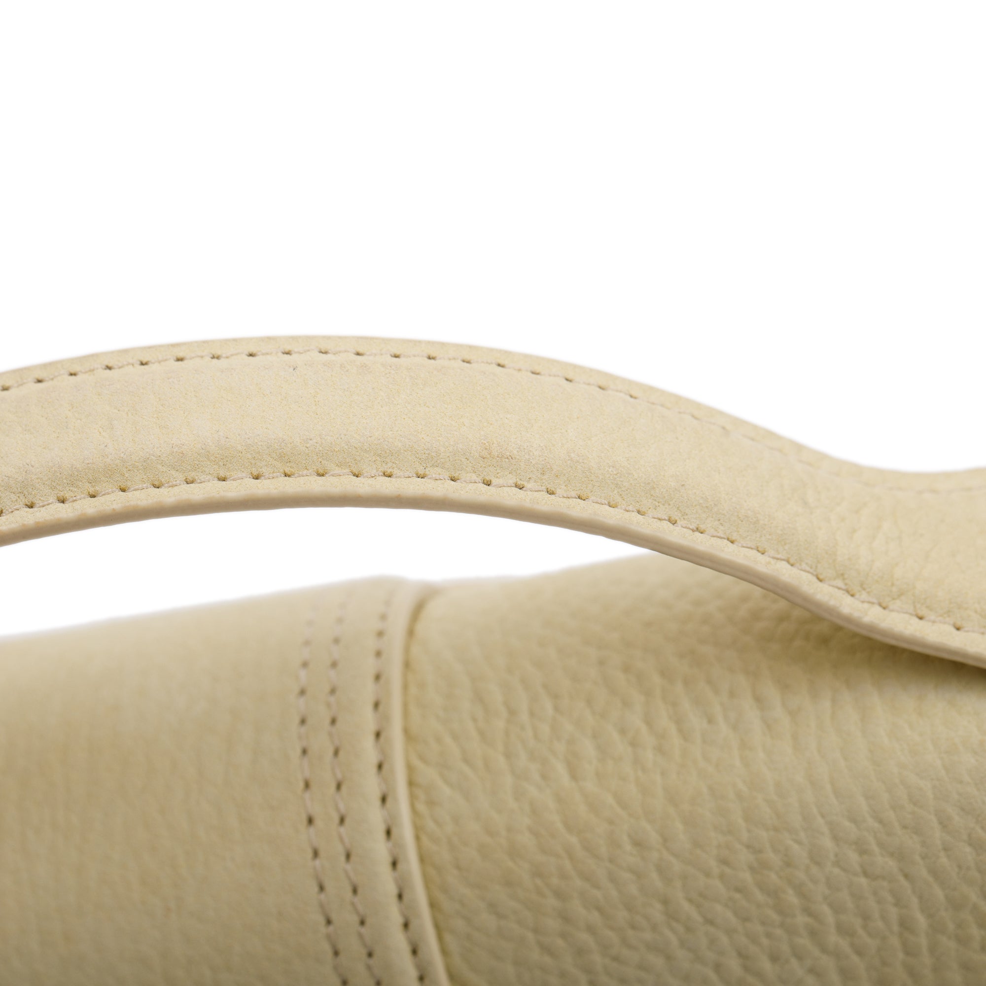 Jacquemus Light Yellow Leather Le Grand Bambino Bag w/ Strap