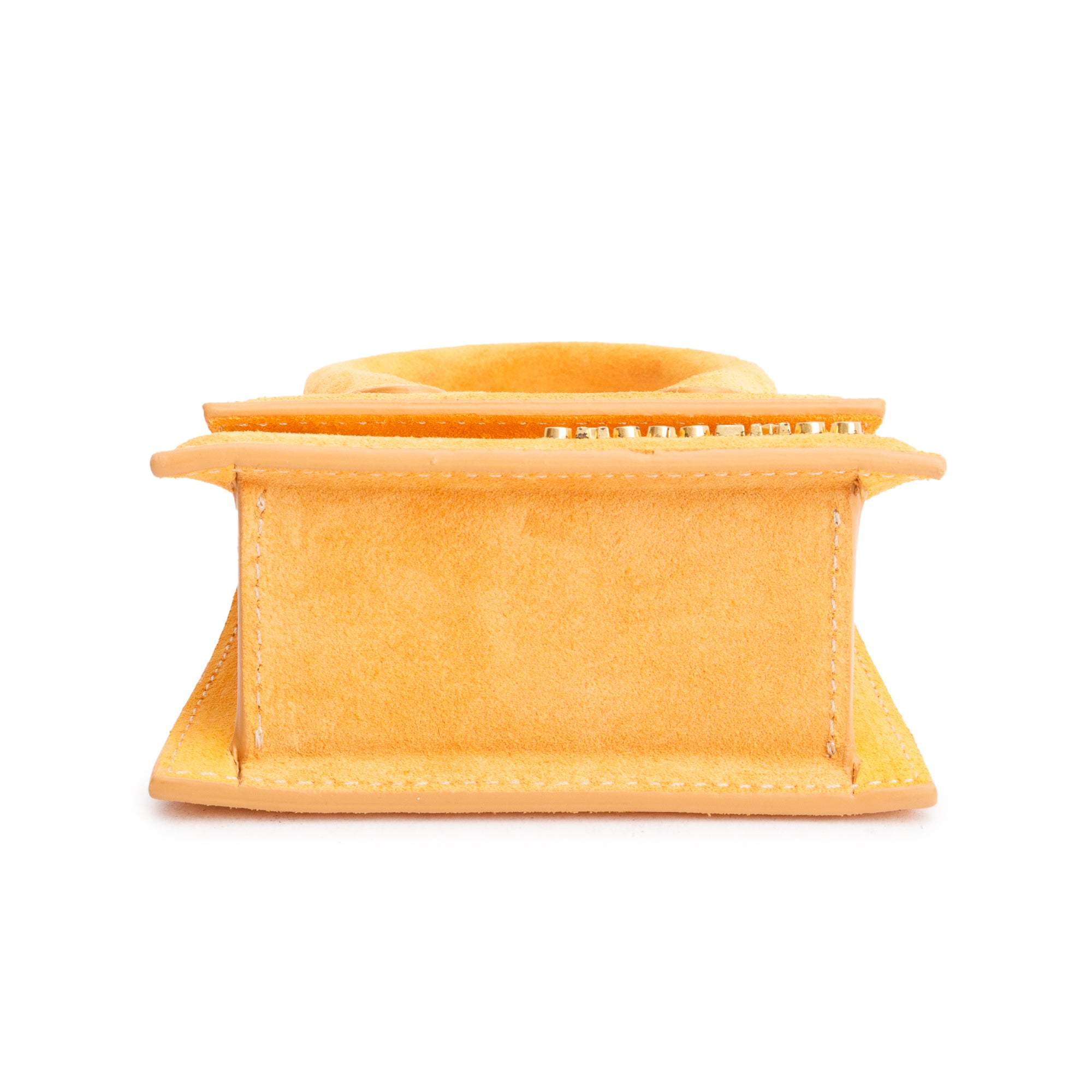 Jacquemus Orange Suede Mini Le Chiquito Handle Bag