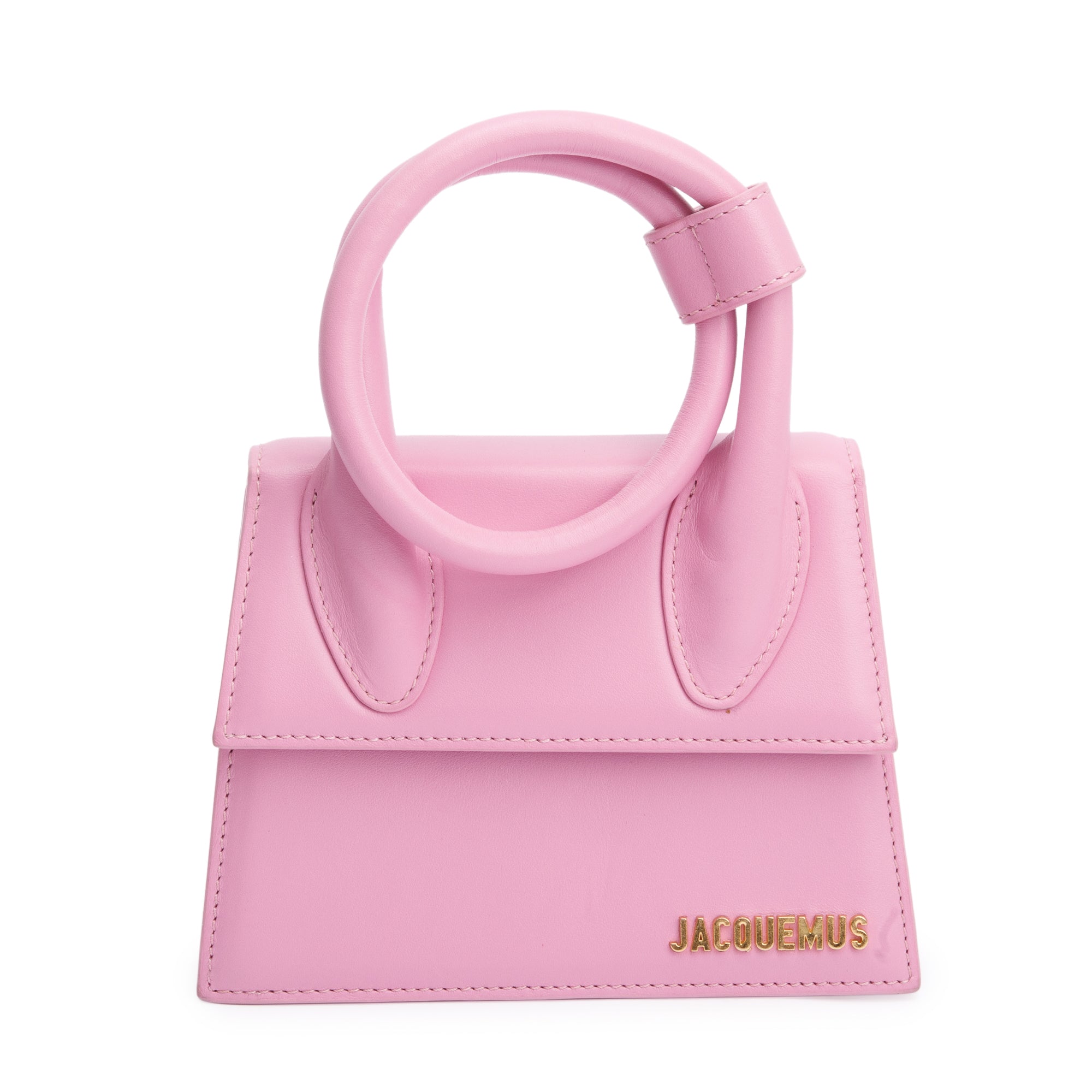 Jacquemus Pink Le Chiquito Noeud Bag w/ Strap