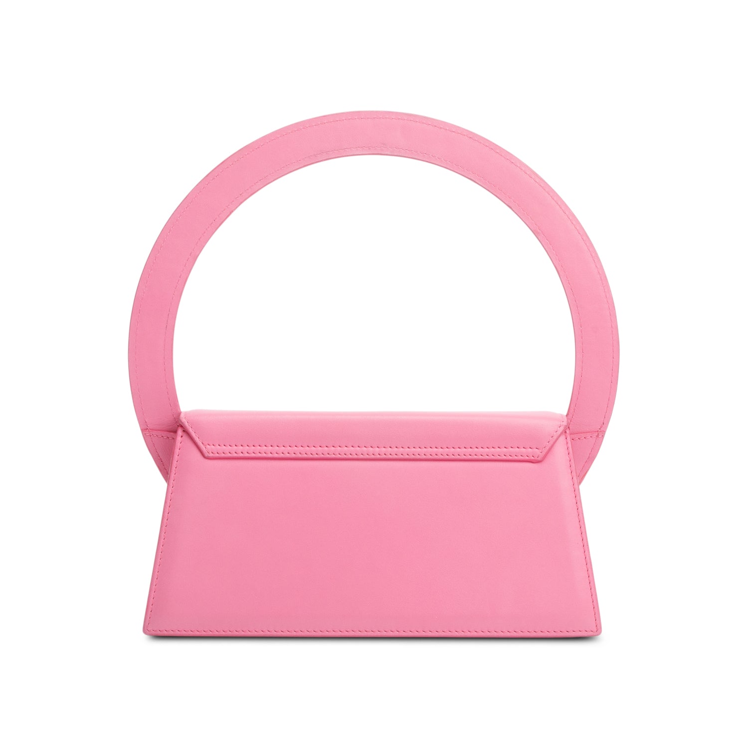 Jacquemus Pink Leather Le Rond Bag w/ Strap