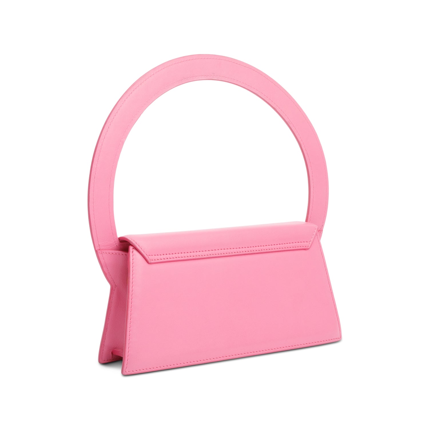 Jacquemus Pink Leather Le Rond Bag w/ Strap