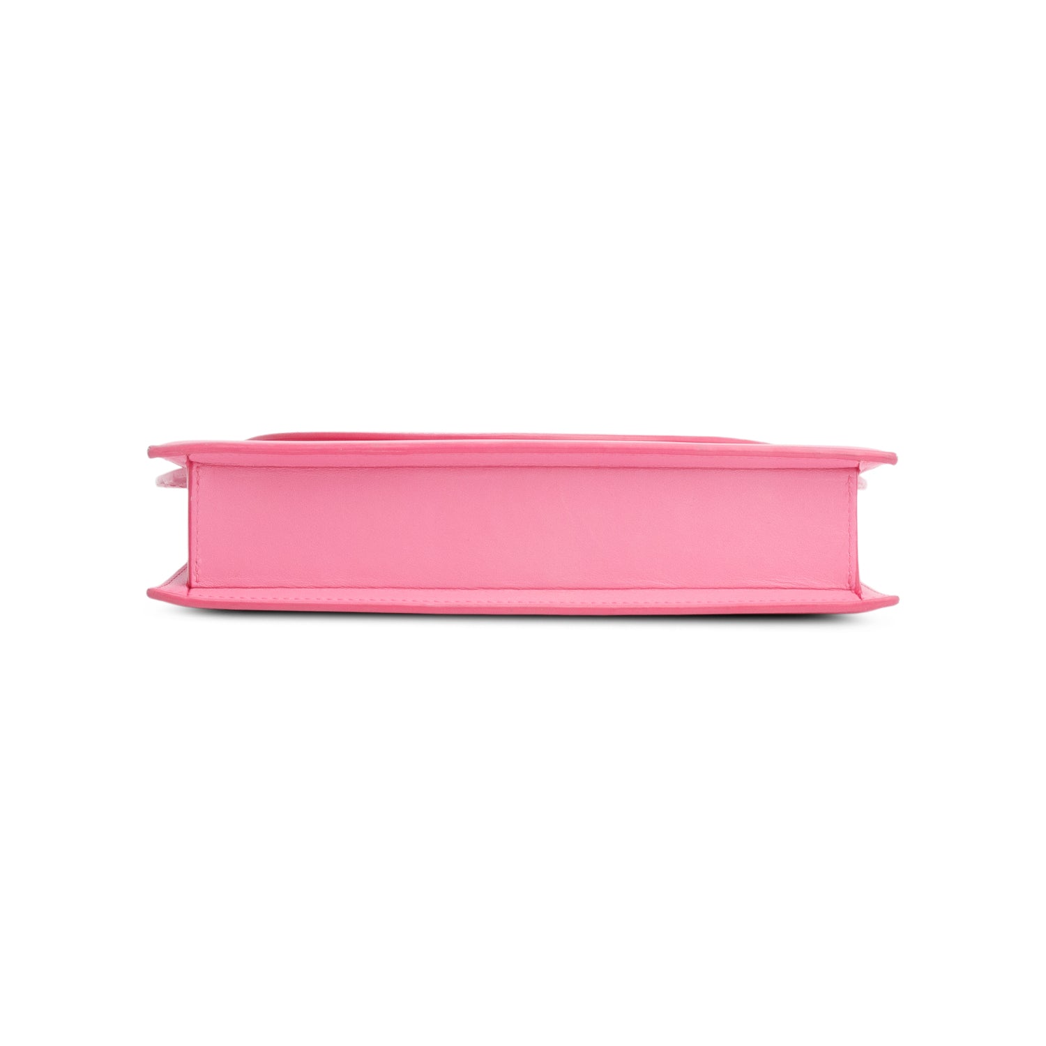 Jacquemus Pink Leather Le Rond Bag w/ Strap