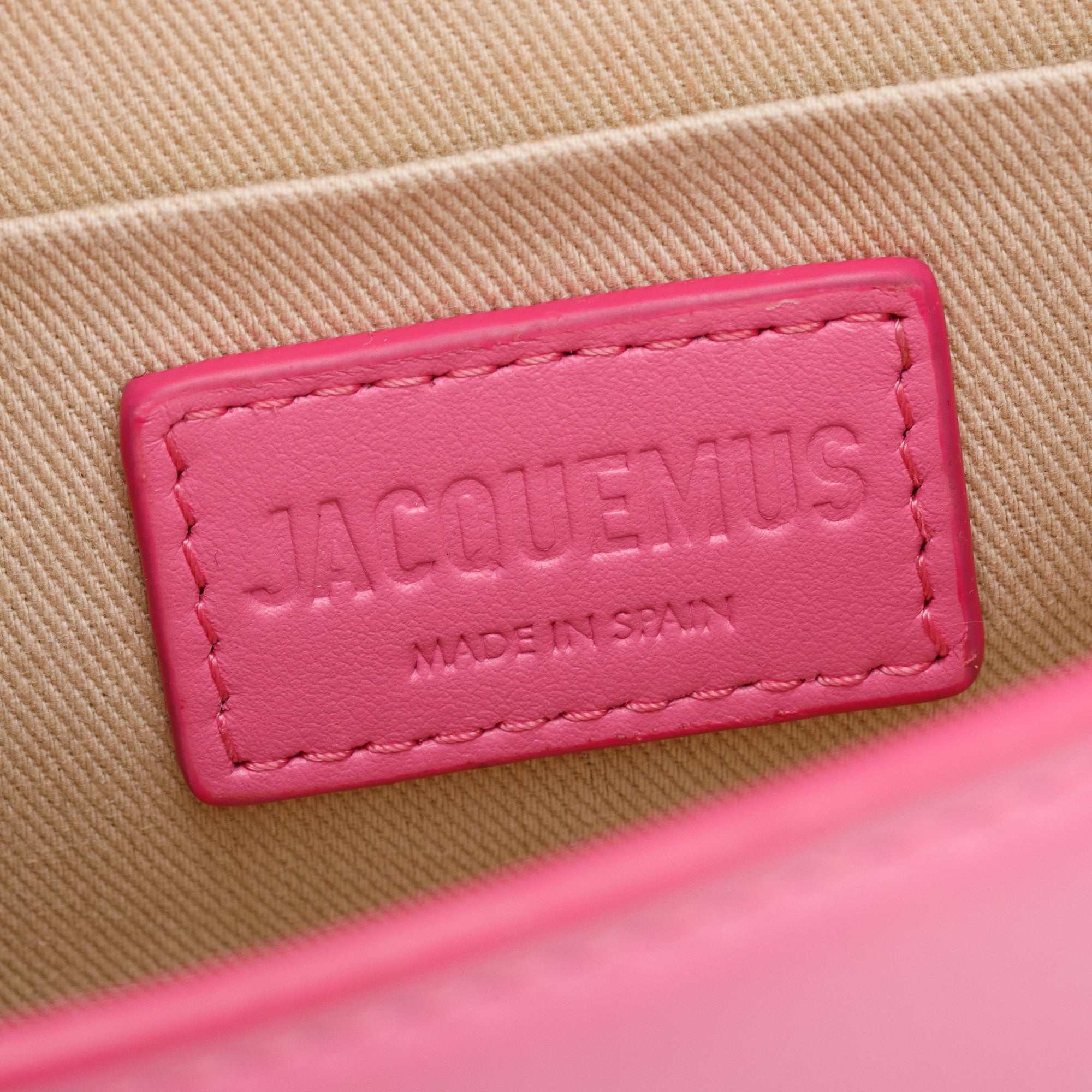 Jacquemus Pink Leather Le Rond Bag w/ Strap