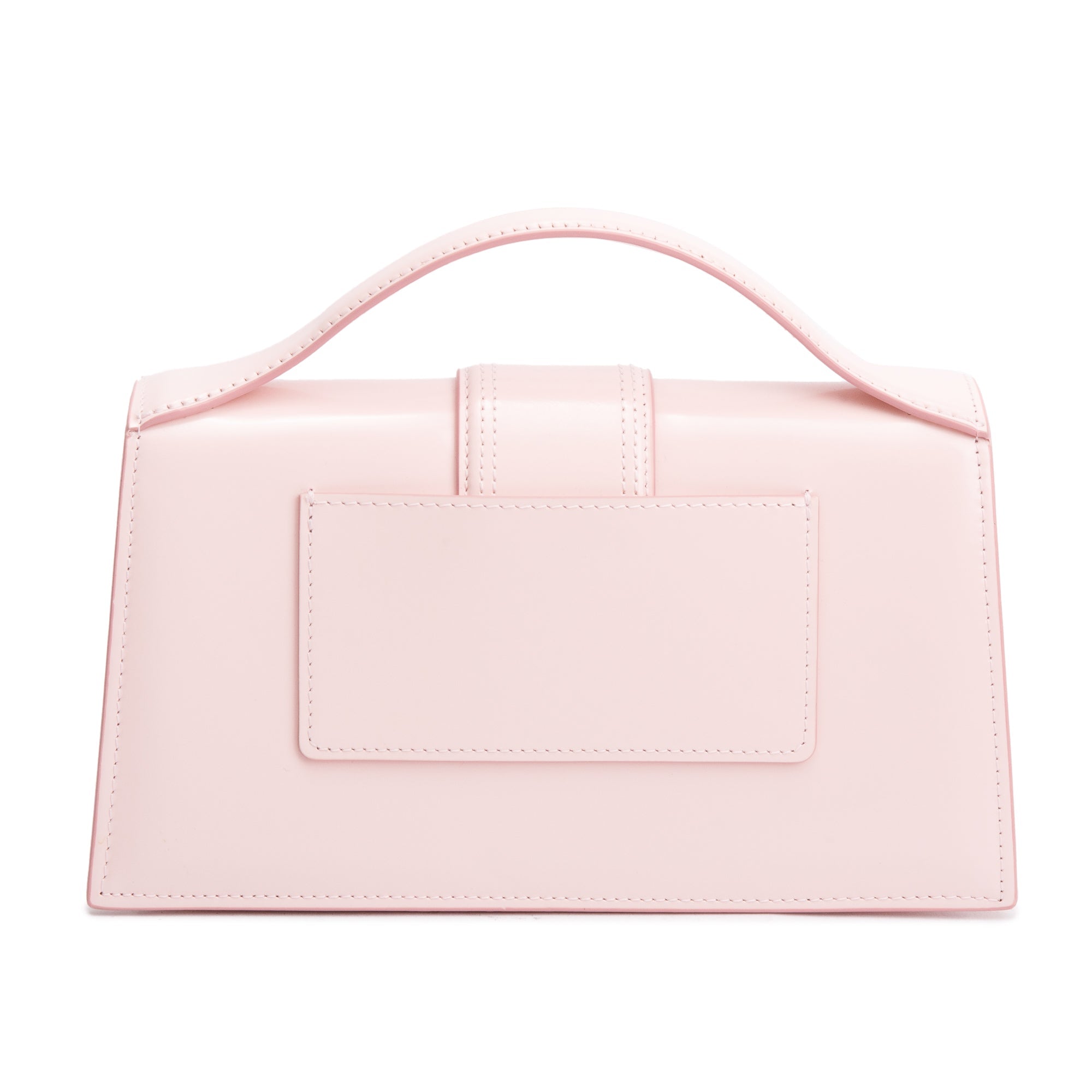 Jacquemus Pink Patent Leather Le Grand Bambino Bag w/ Strap
