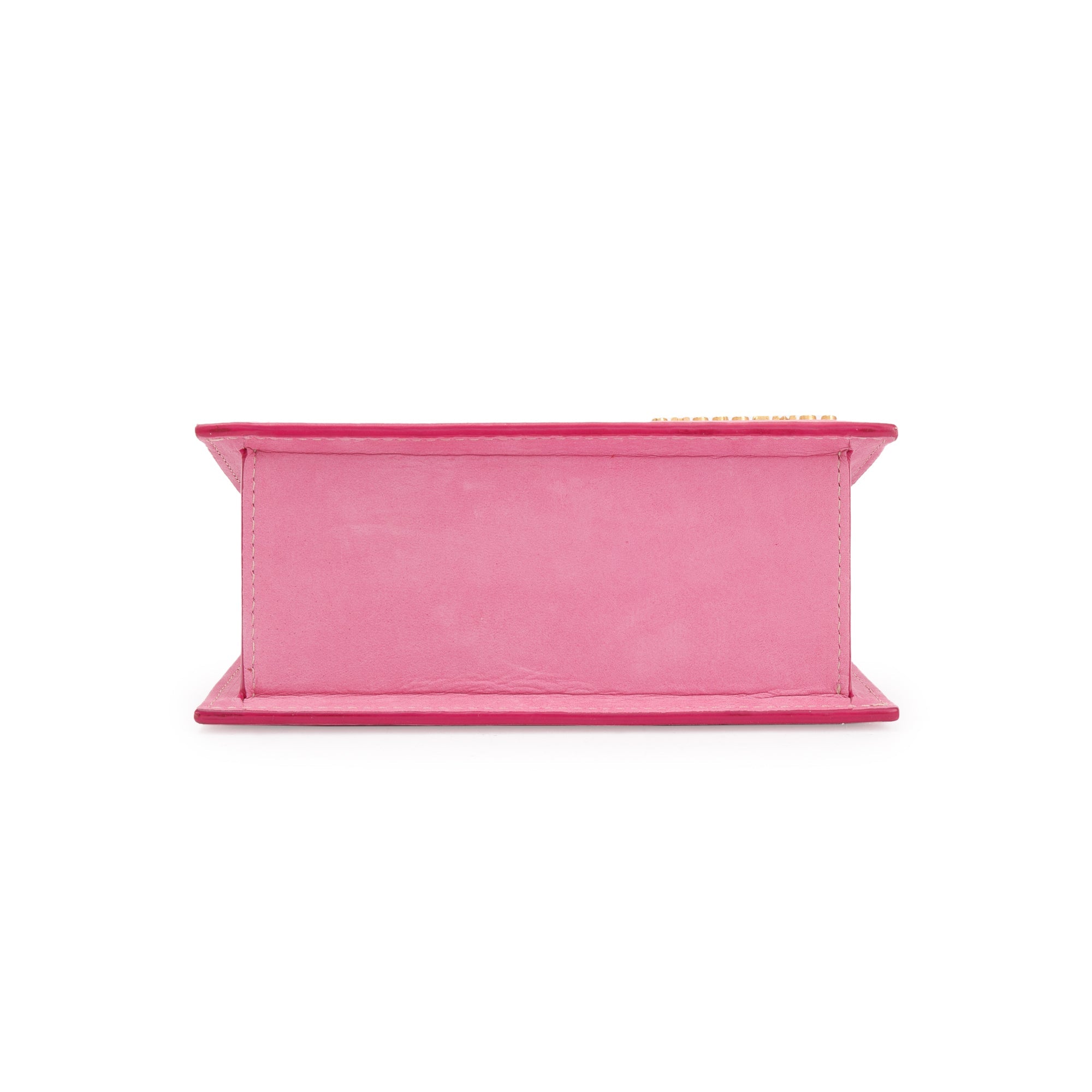 Jacquemus Pink Suede Le Chiquito Noeud Bag w/ Strap