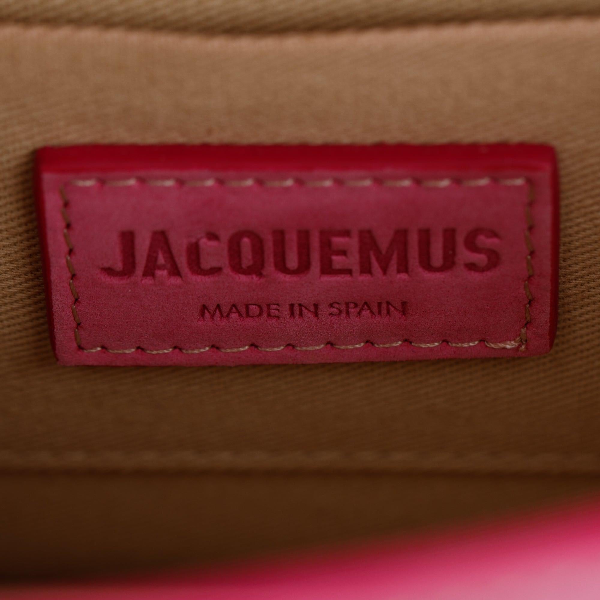 Jacquemus Pink Suede Le Chiquito Noeud Bag w/ Strap