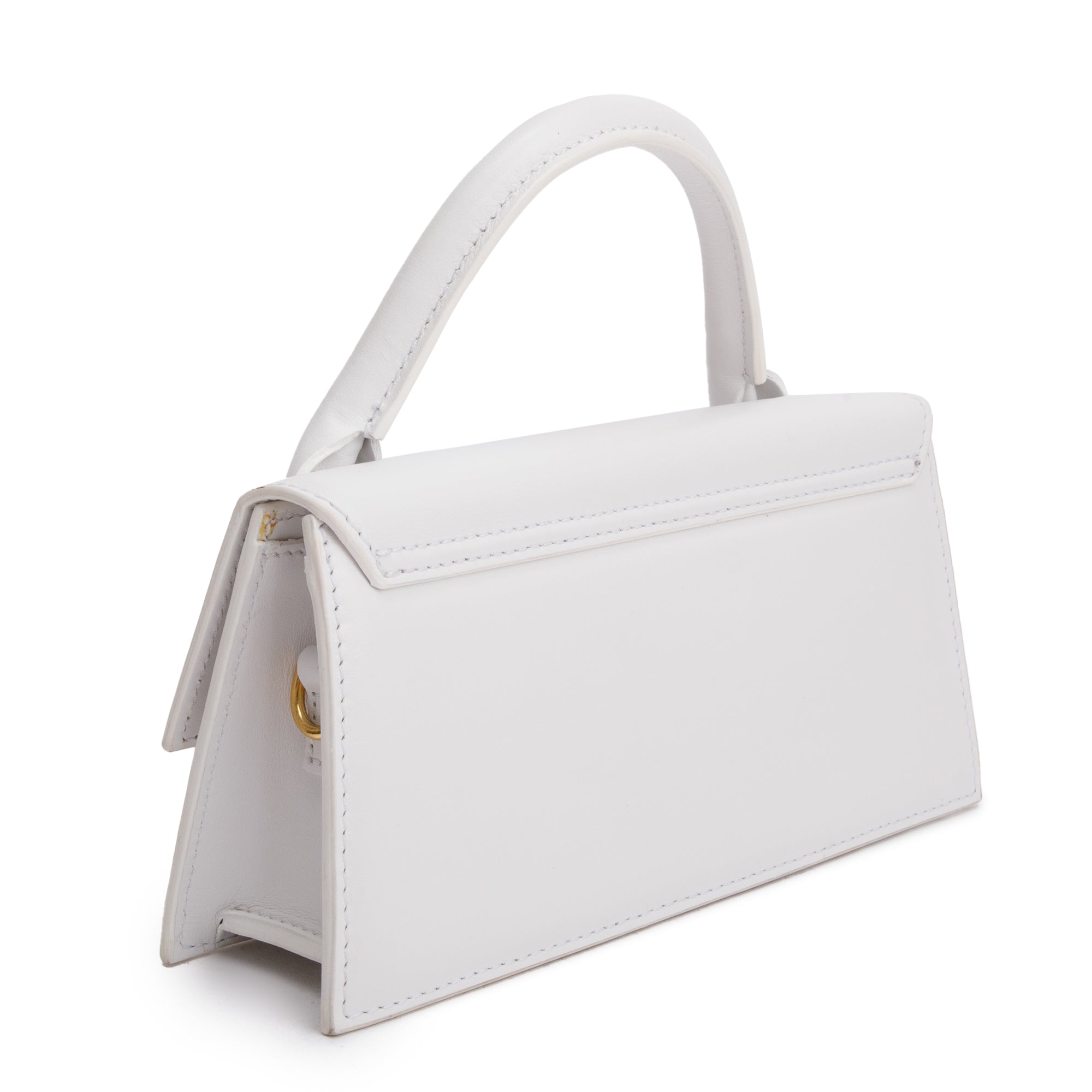 Jacquemus White Leather Le Chiquito Long Handle Bag