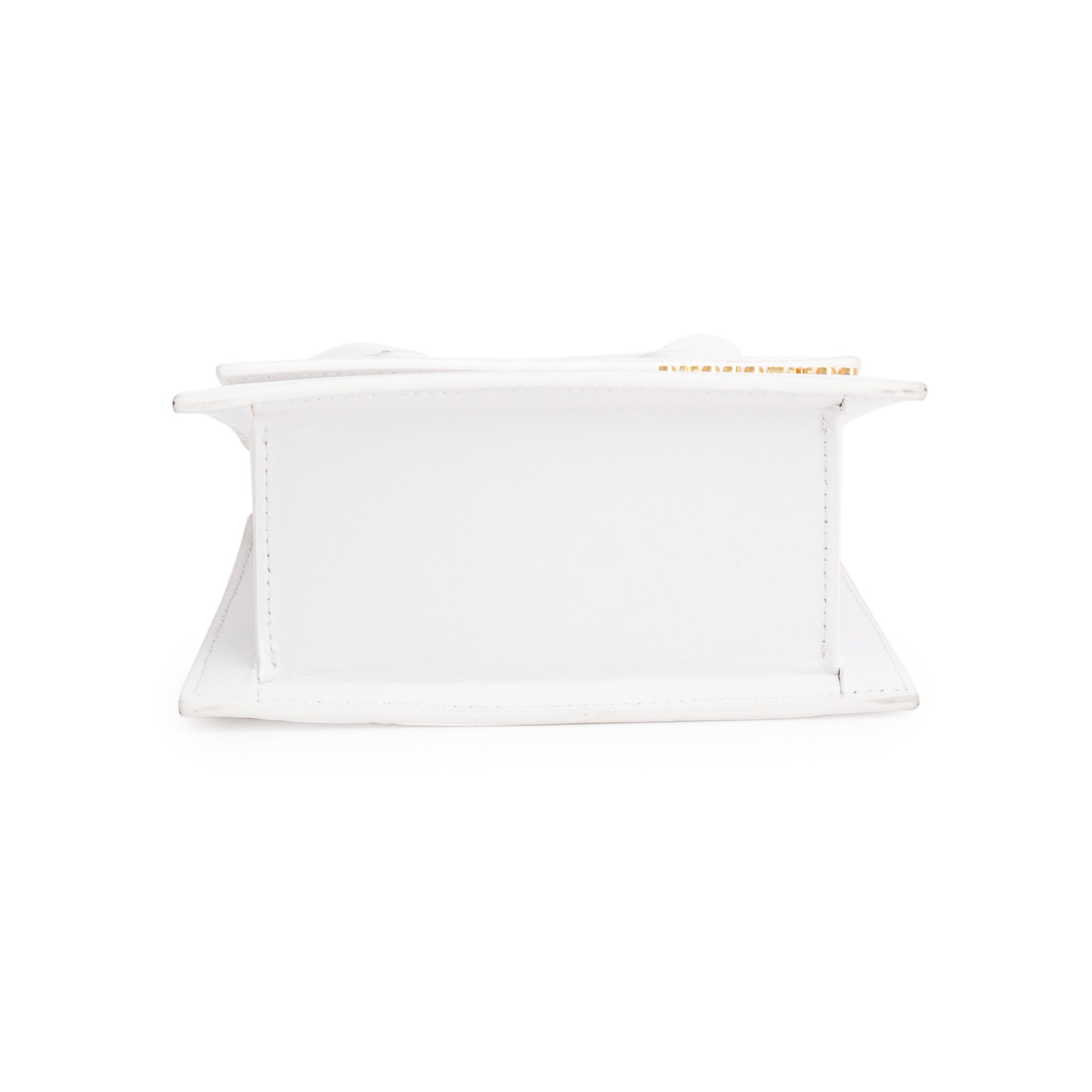 Jacquemus White Leather Le Chiquito Moyen Bag w/ Strap