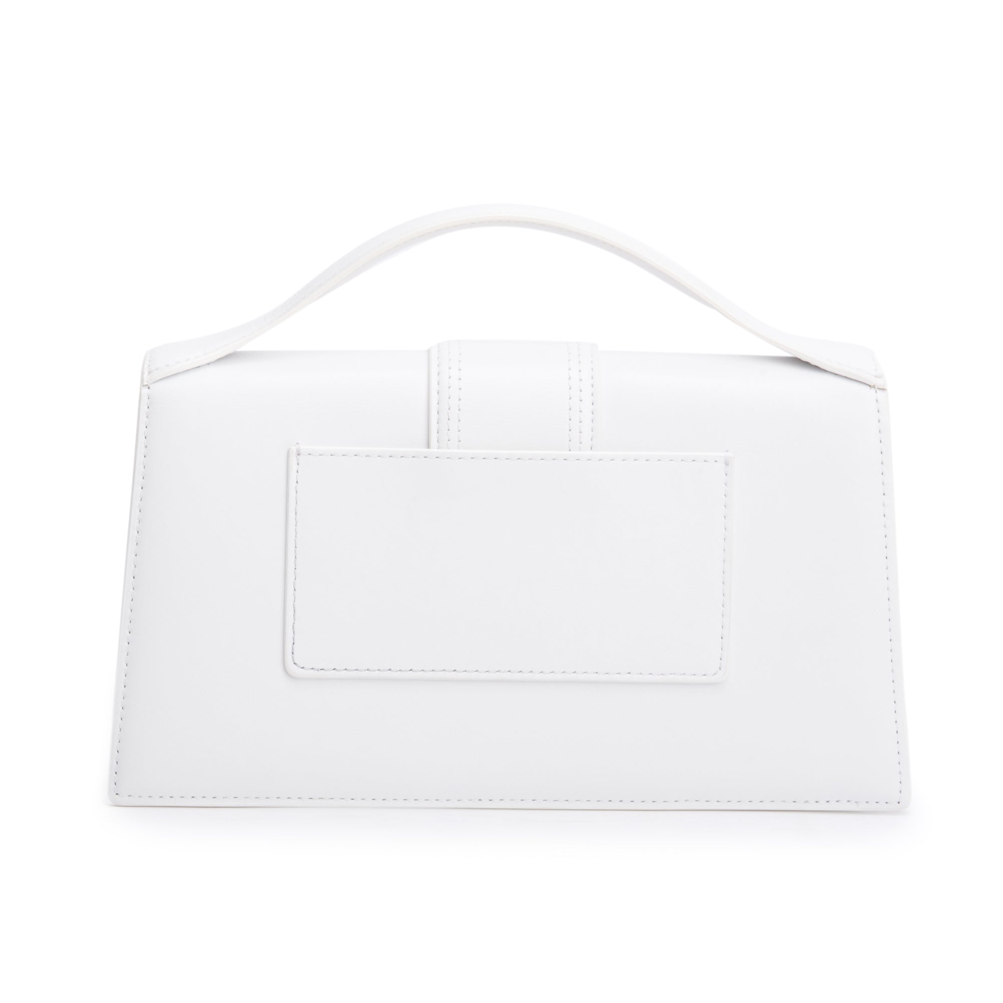 Jacquemus White Leather Le Grand Bambino Bag w/ Strap