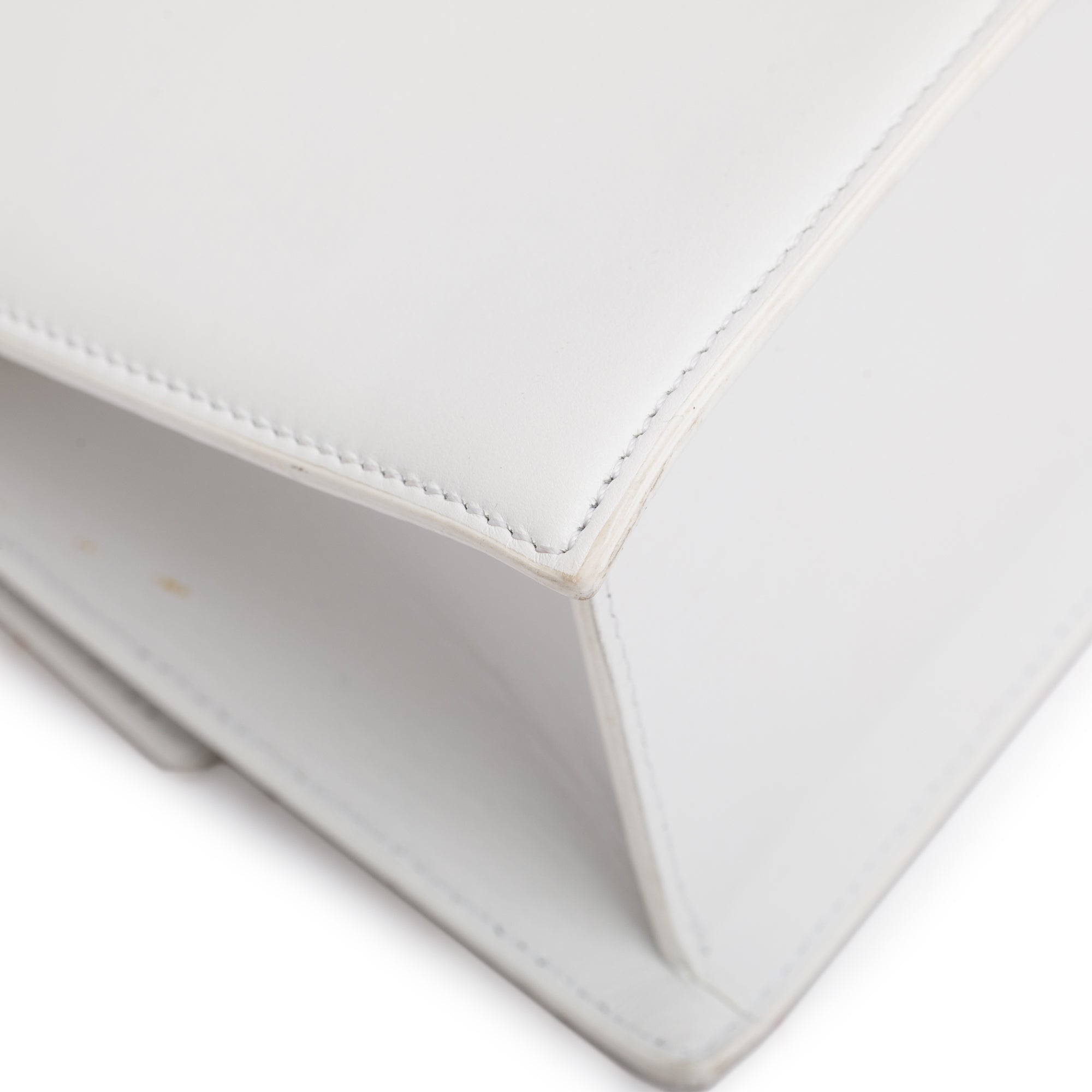 Jacquemus White Leather Le Grand Chiquito Moyen Bag