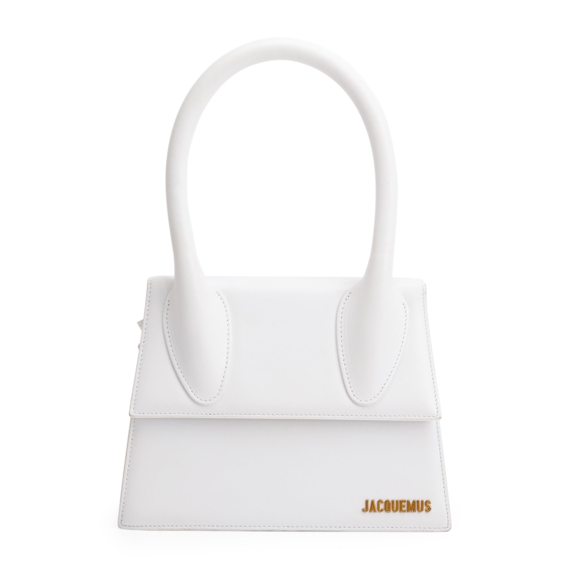 Jacquemus White Leather Le Grand Chiquito Moyen Bag