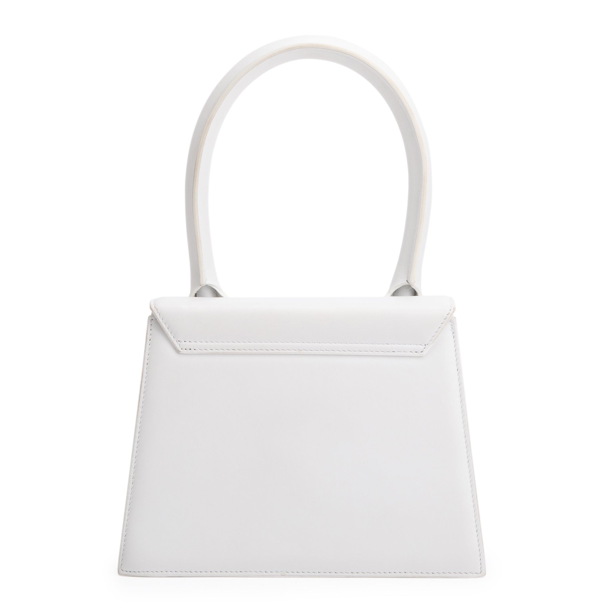 Jacquemus White Leather Le Grand Chiquito Moyen Bag