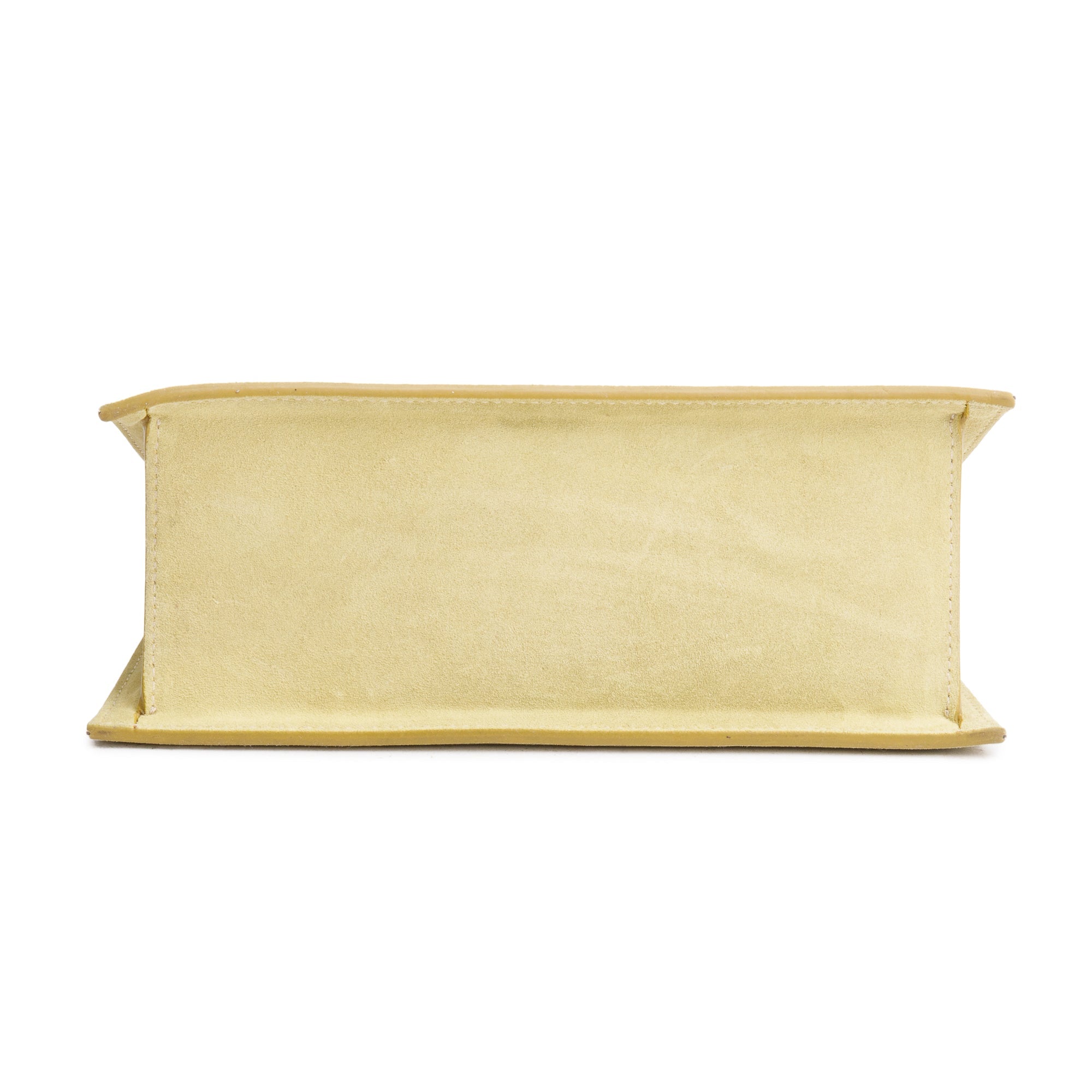 Jacquemus Yellow Suede Le Chiquito Handle Bag w/ Strap