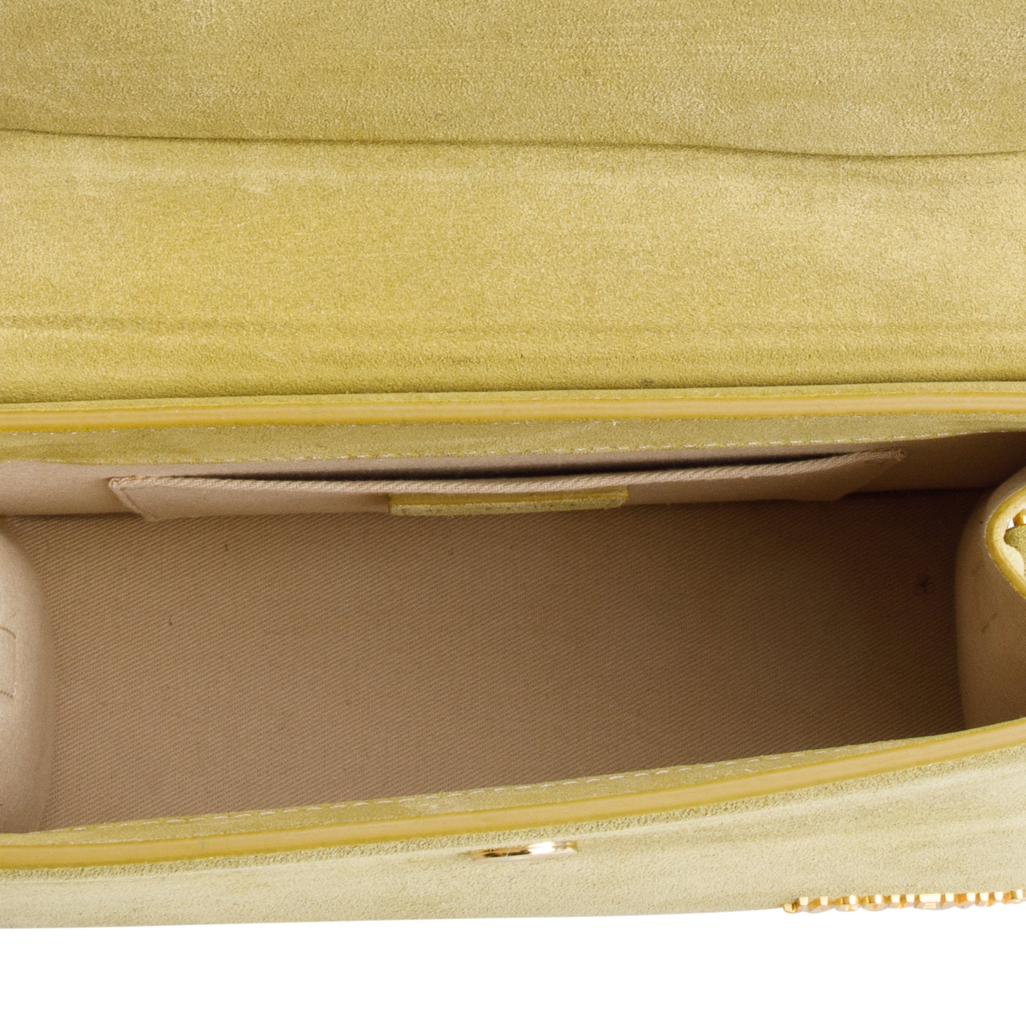Jacquemus Yellow Suede Le Chiquito Handle Bag w/ Strap
