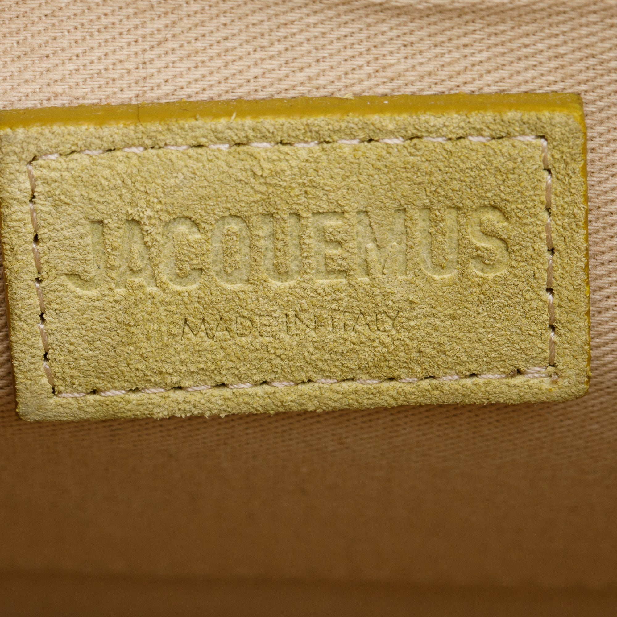 Jacquemus Yellow Suede Le Chiquito Handle Bag w/ Strap
