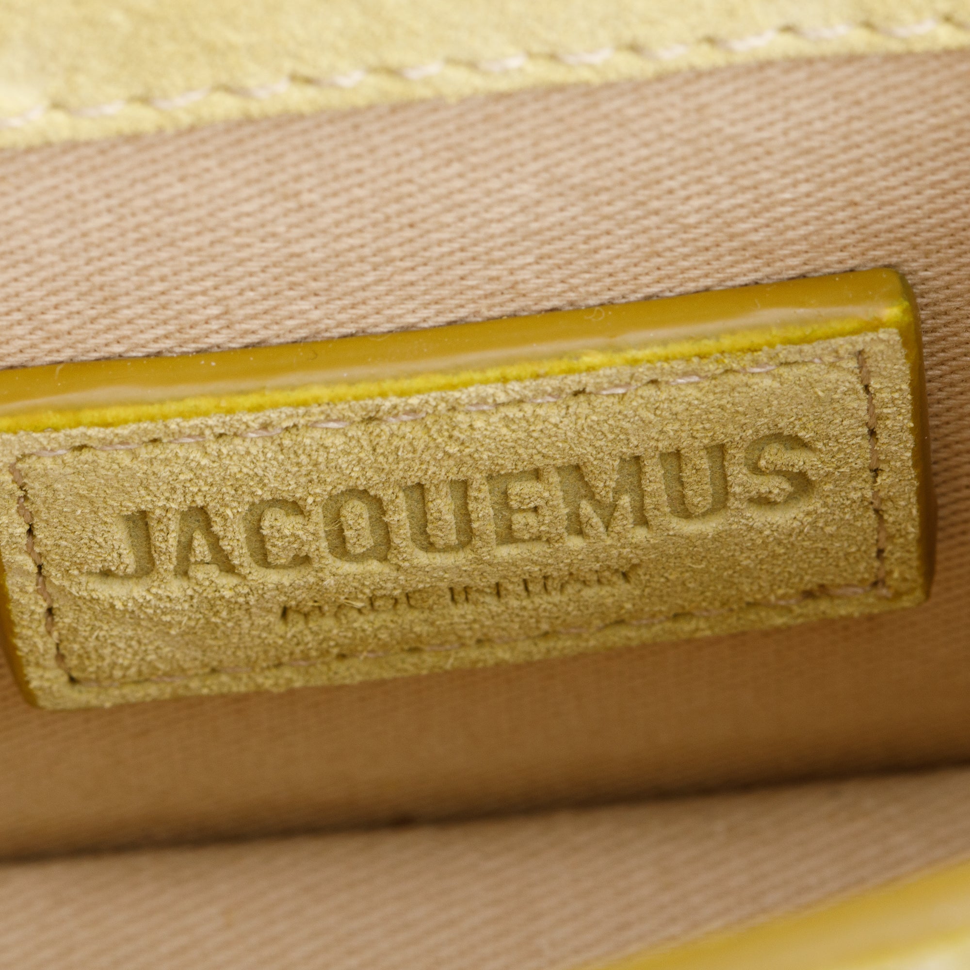 Jacquemus Yellow Suede Le Chiquito Mini Bag w/ Strap