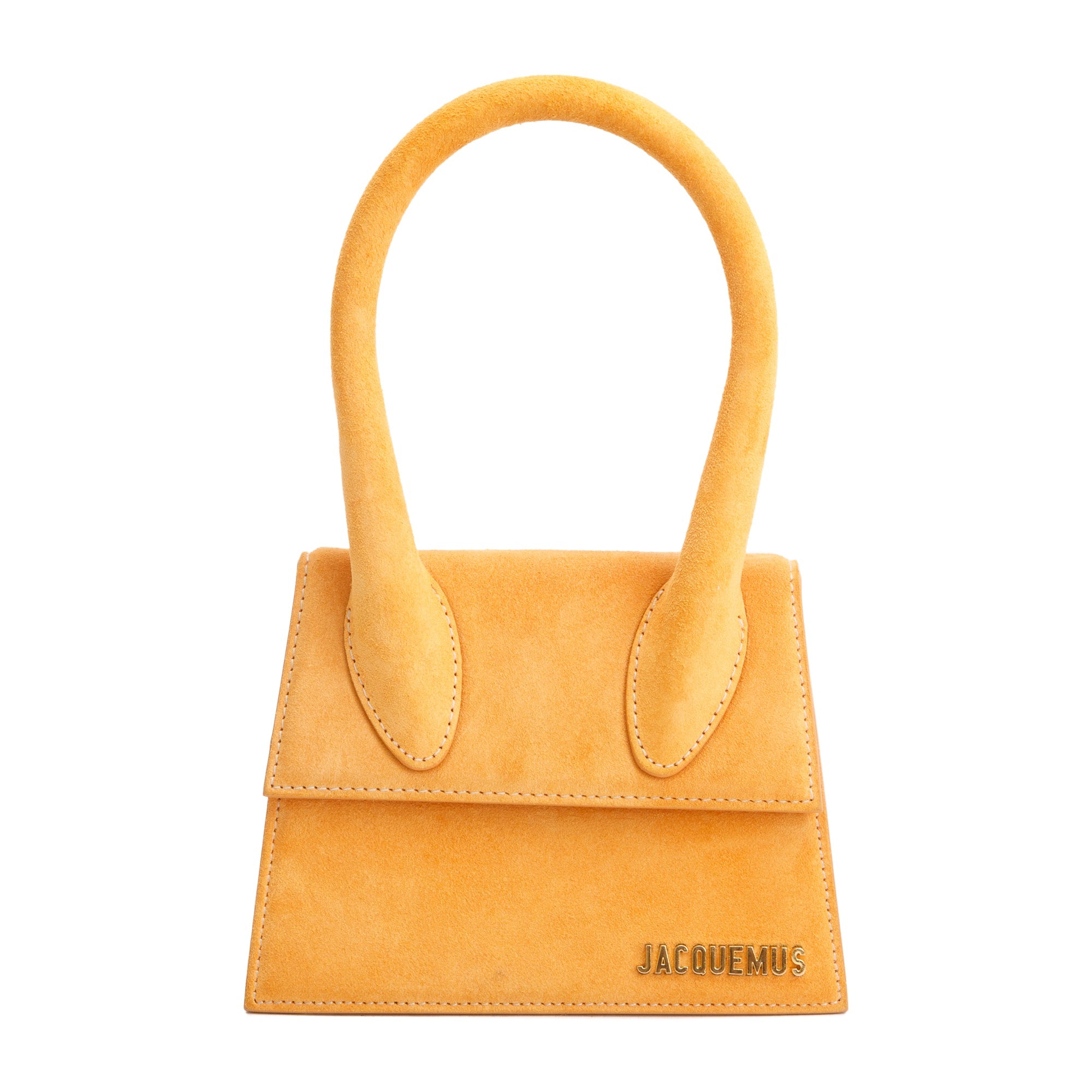 Jacquemus Yellow Suede Le Chiquito Moyen Bag w/ Strap