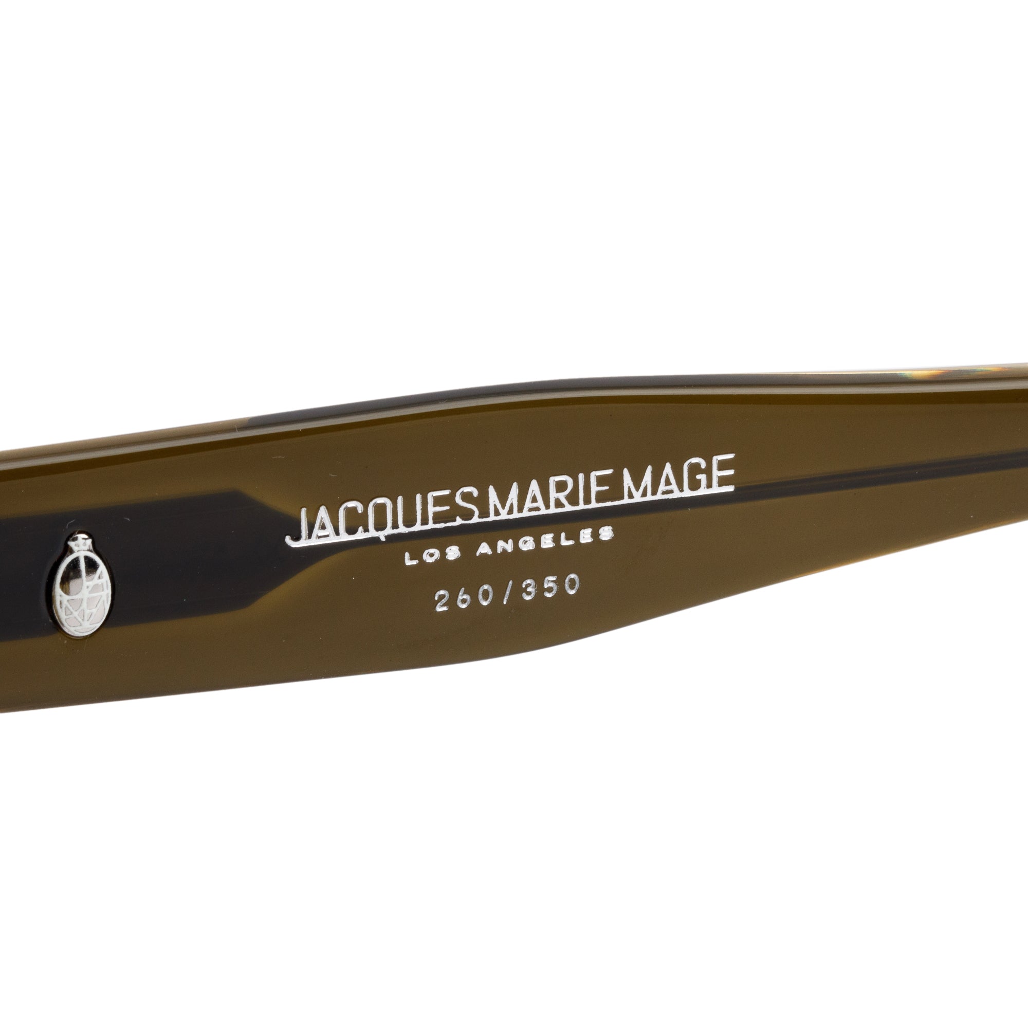 Jacques Marie Mage JMM 7X Green Acetate Fellini Volvox Square Tinted Sunglasses w/ Box & Case