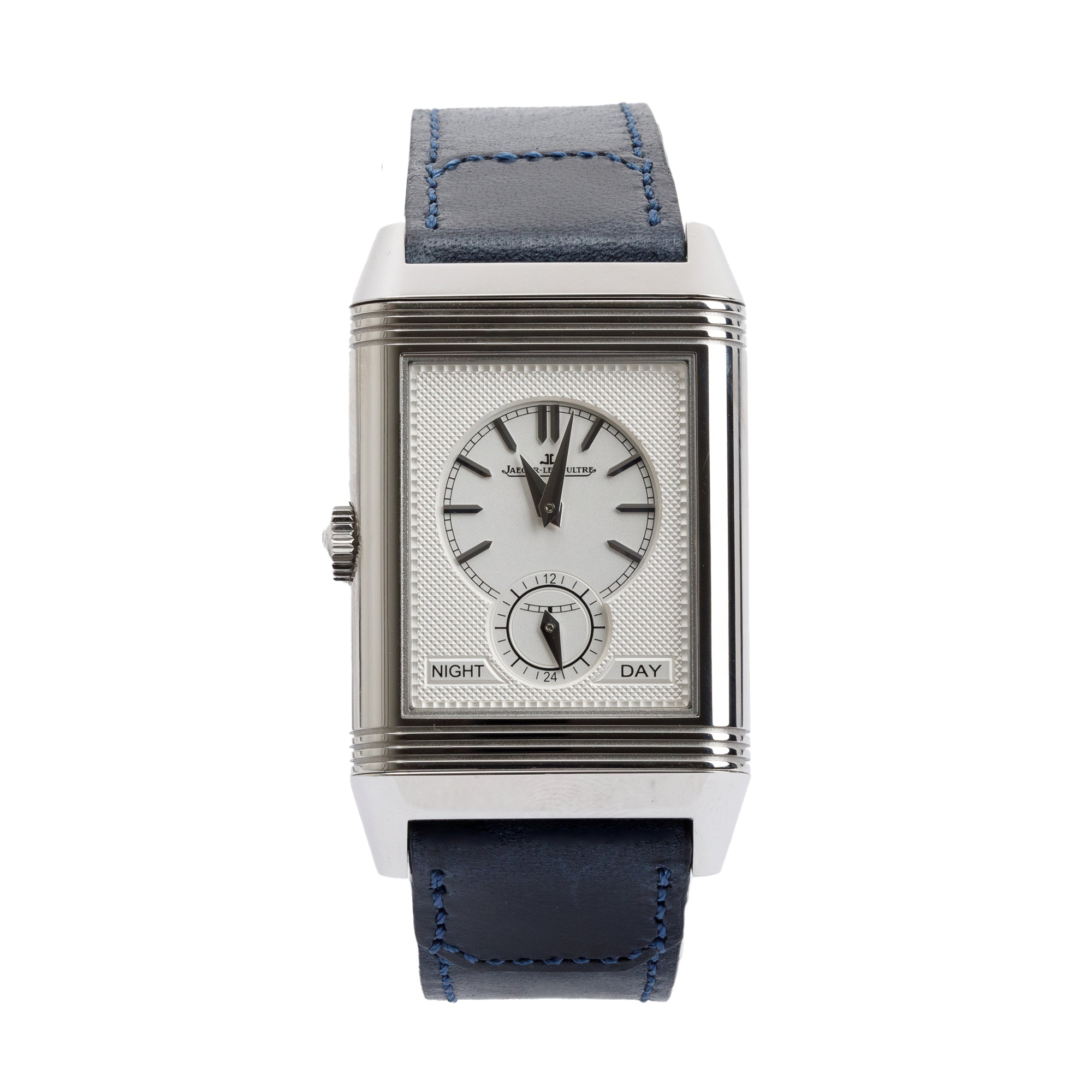Jaeger LeCoultre Stainless Steel Reverso Tribute Large Duoface Manual Watch w/ Box & Papers