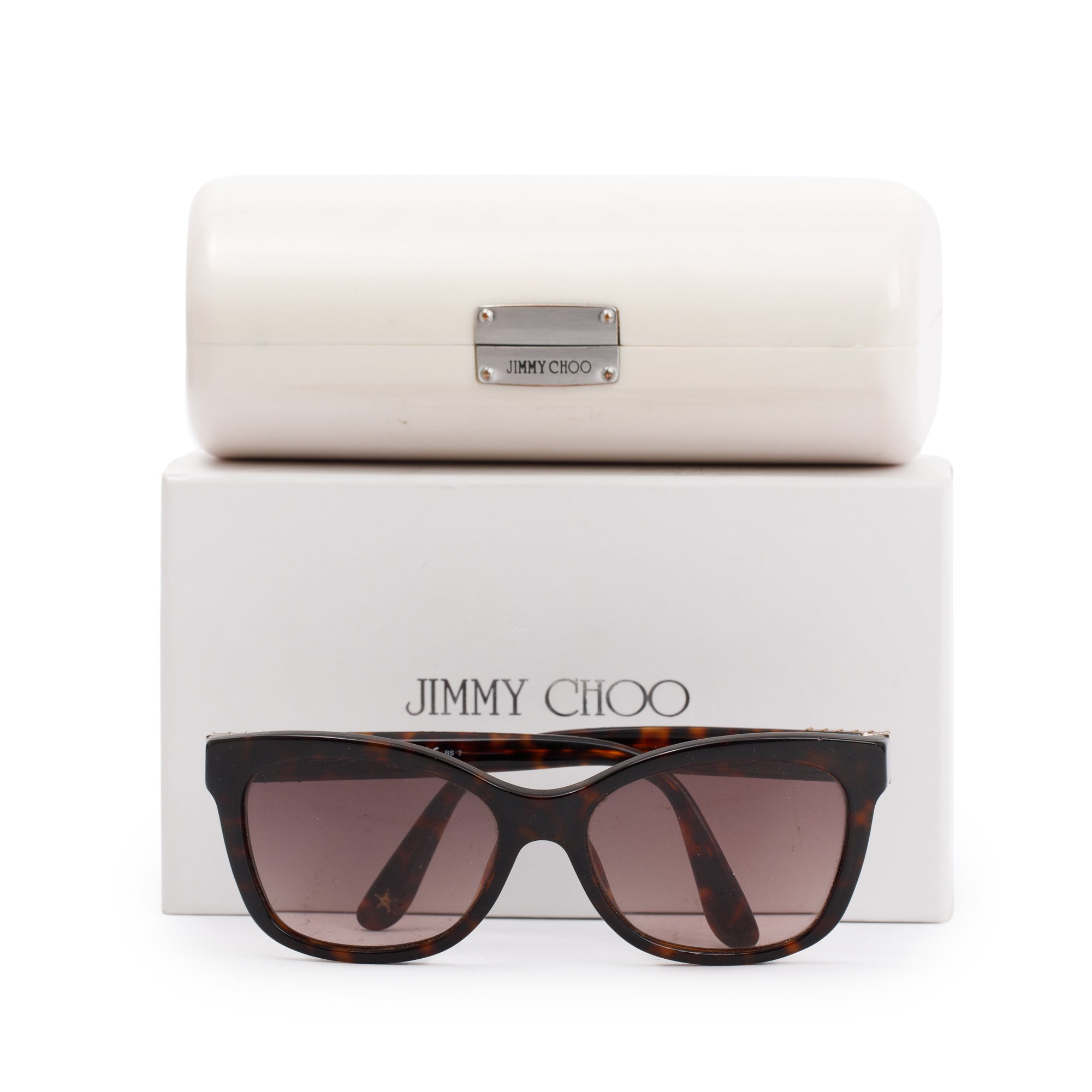Jimmy Cho MIMI/S Brown Acetate Gradient Cat Eye Sunglasses w/ Box & Case