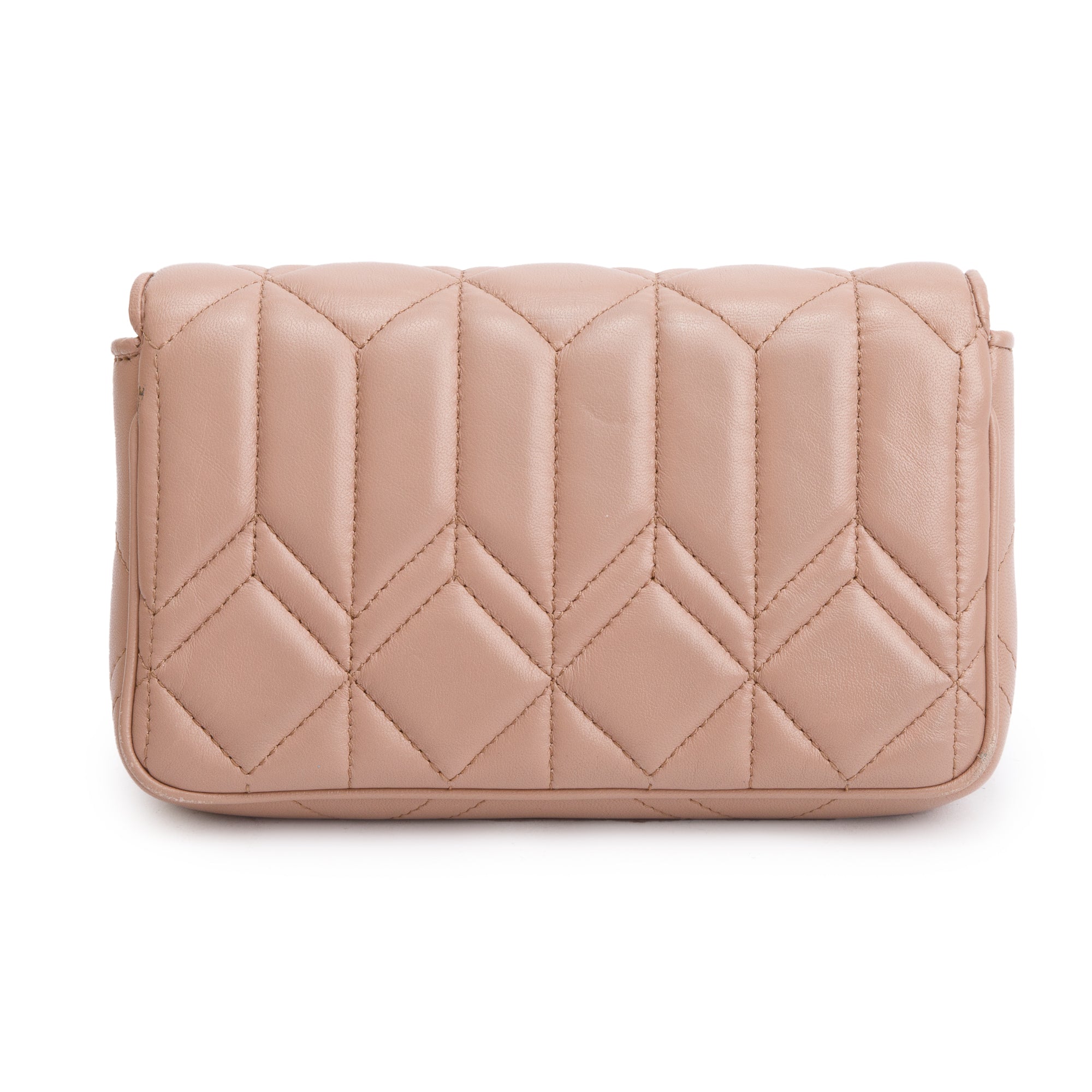 Jimmy Choo Beige Nappa Leather JC Wallet On Chain w/ Box & Authenticity Card