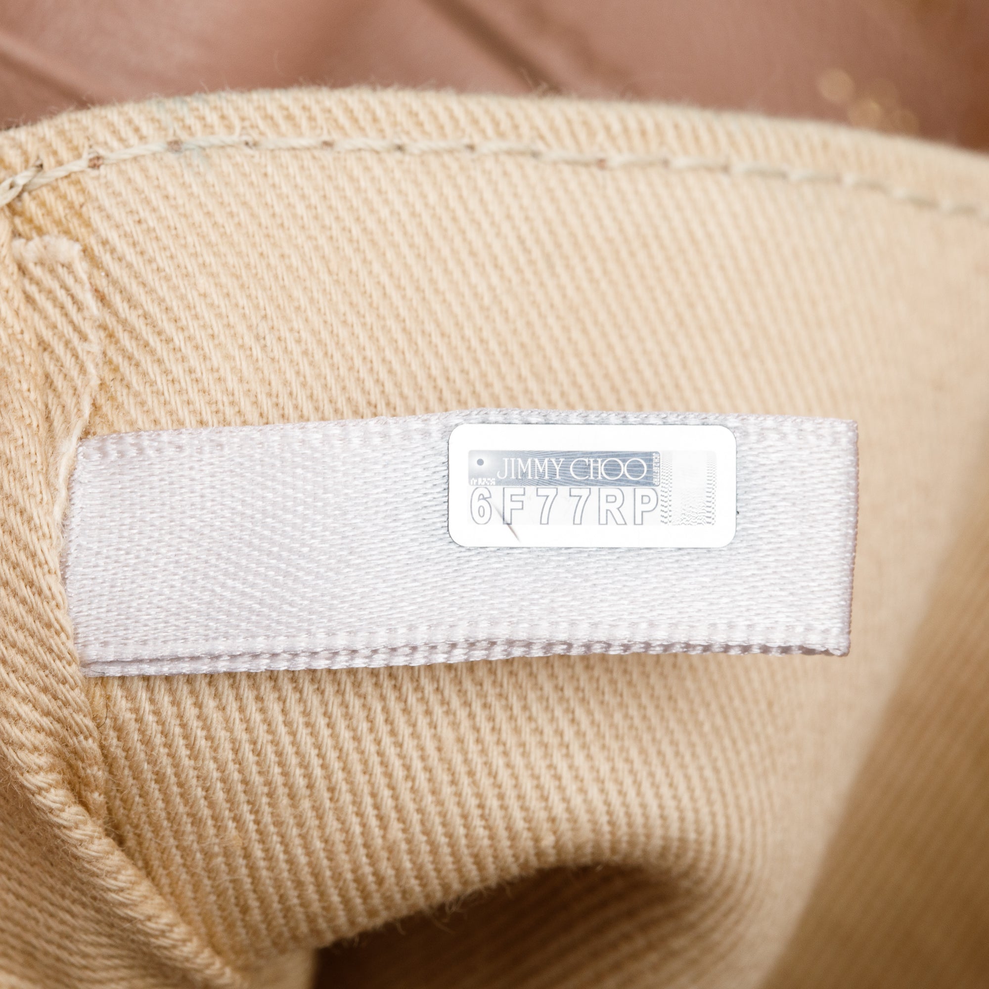 Jimmy Choo Beige Nappa Leather JC Wallet On Chain w/ Box & Authenticity Card