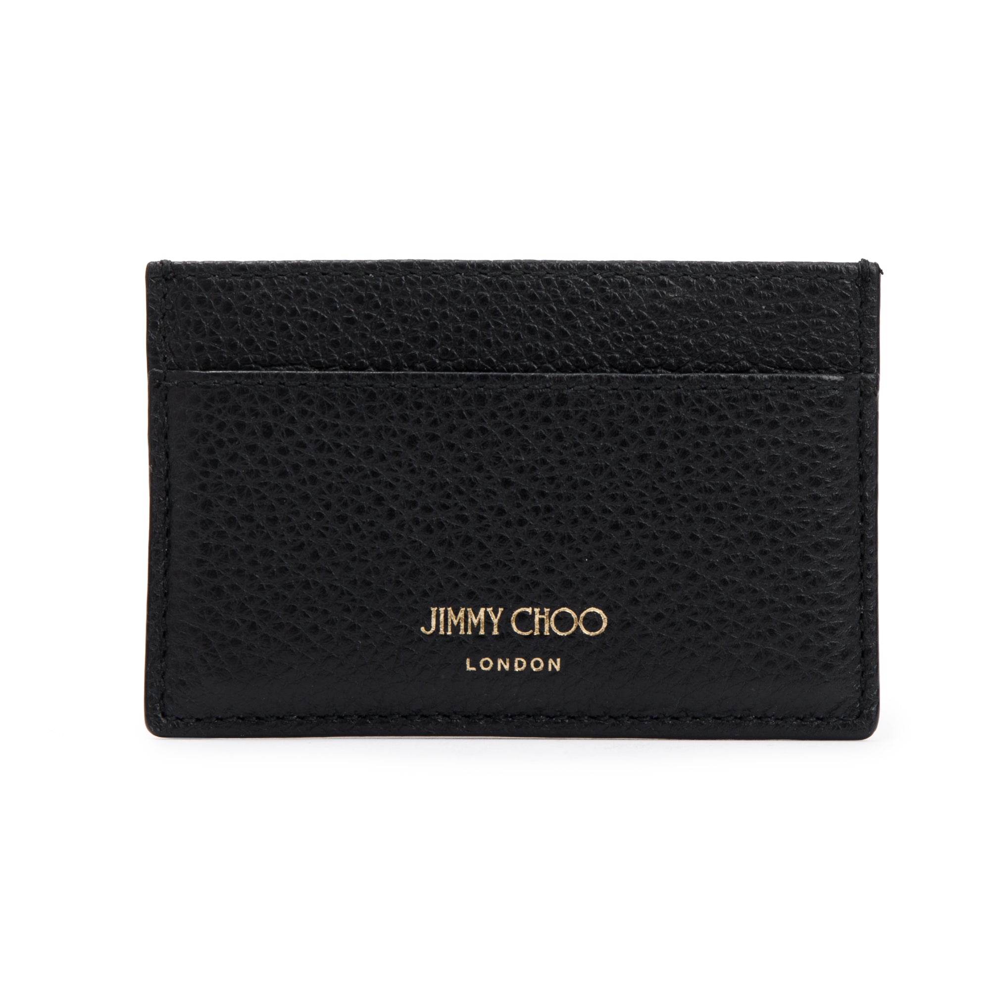 Jimmy Choo Black Leather Card Holder w/ Box