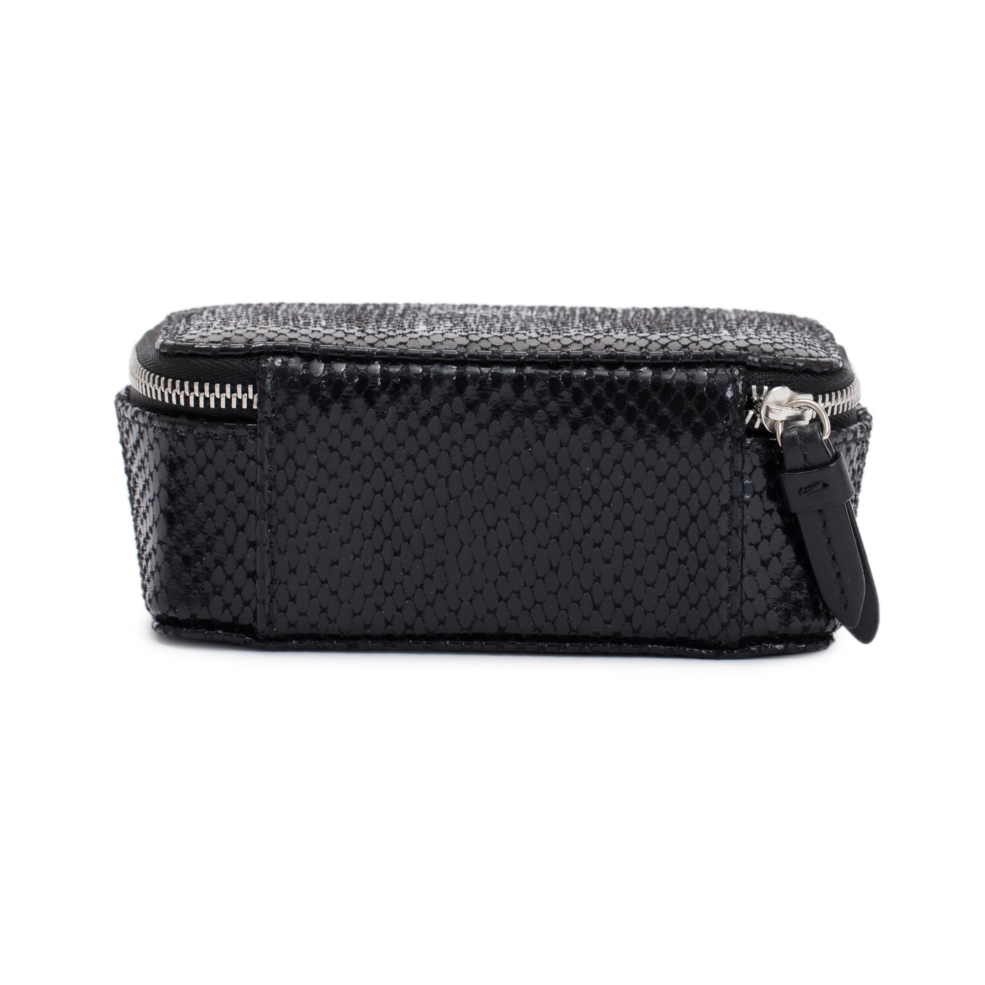 Jimmy Choo Black Python Cosmetic Pouch