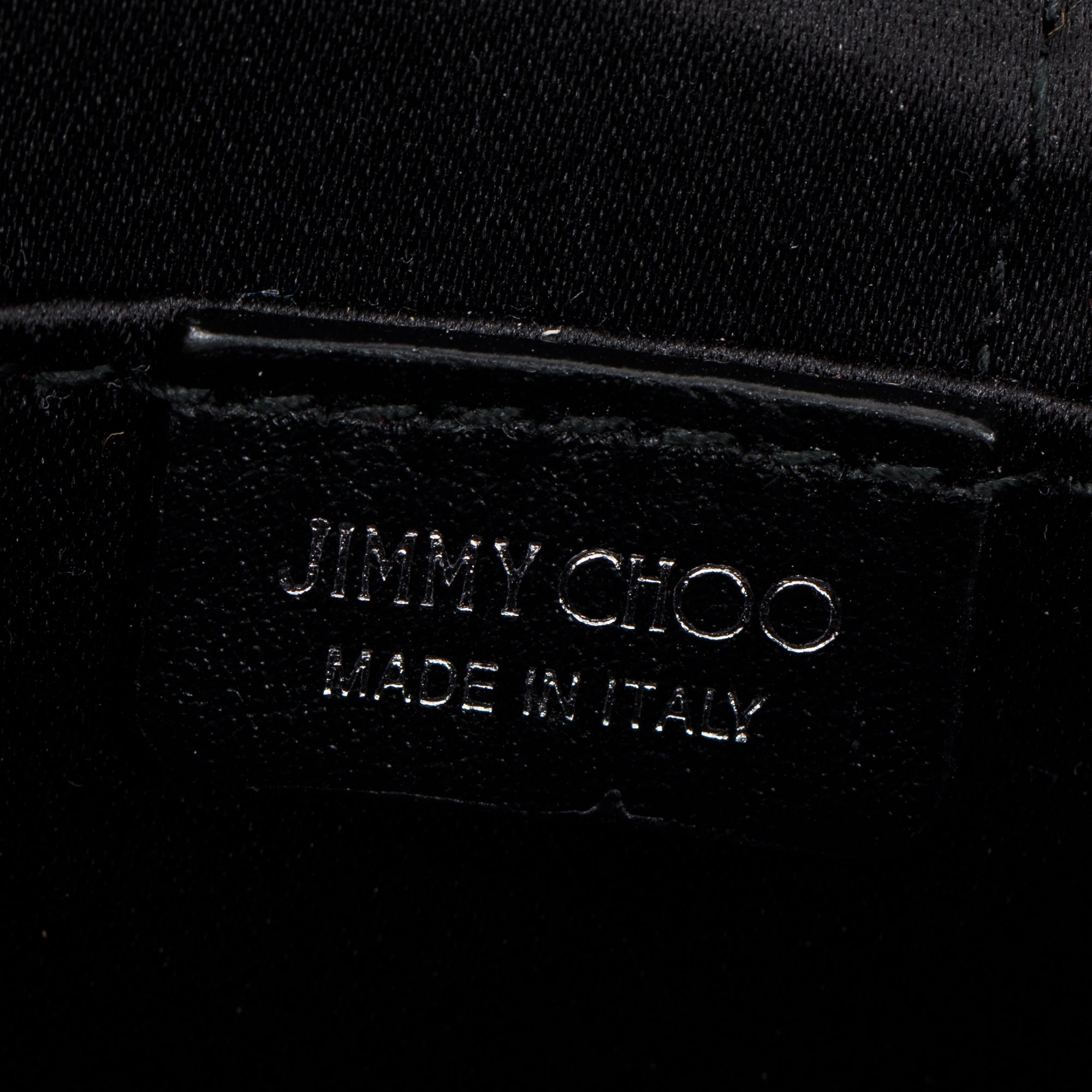 Jimmy Choo Black Python Cosmetic Pouch