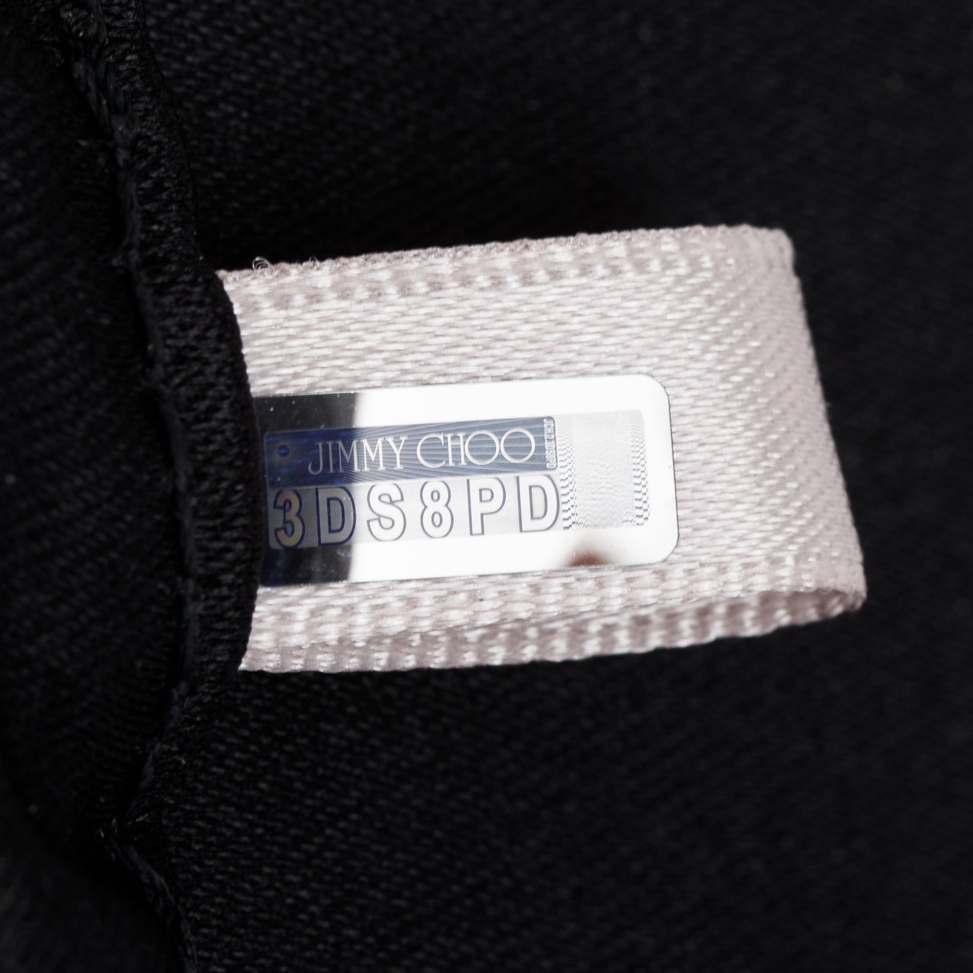 Jimmy Choo Black Python Cosmetic Pouch