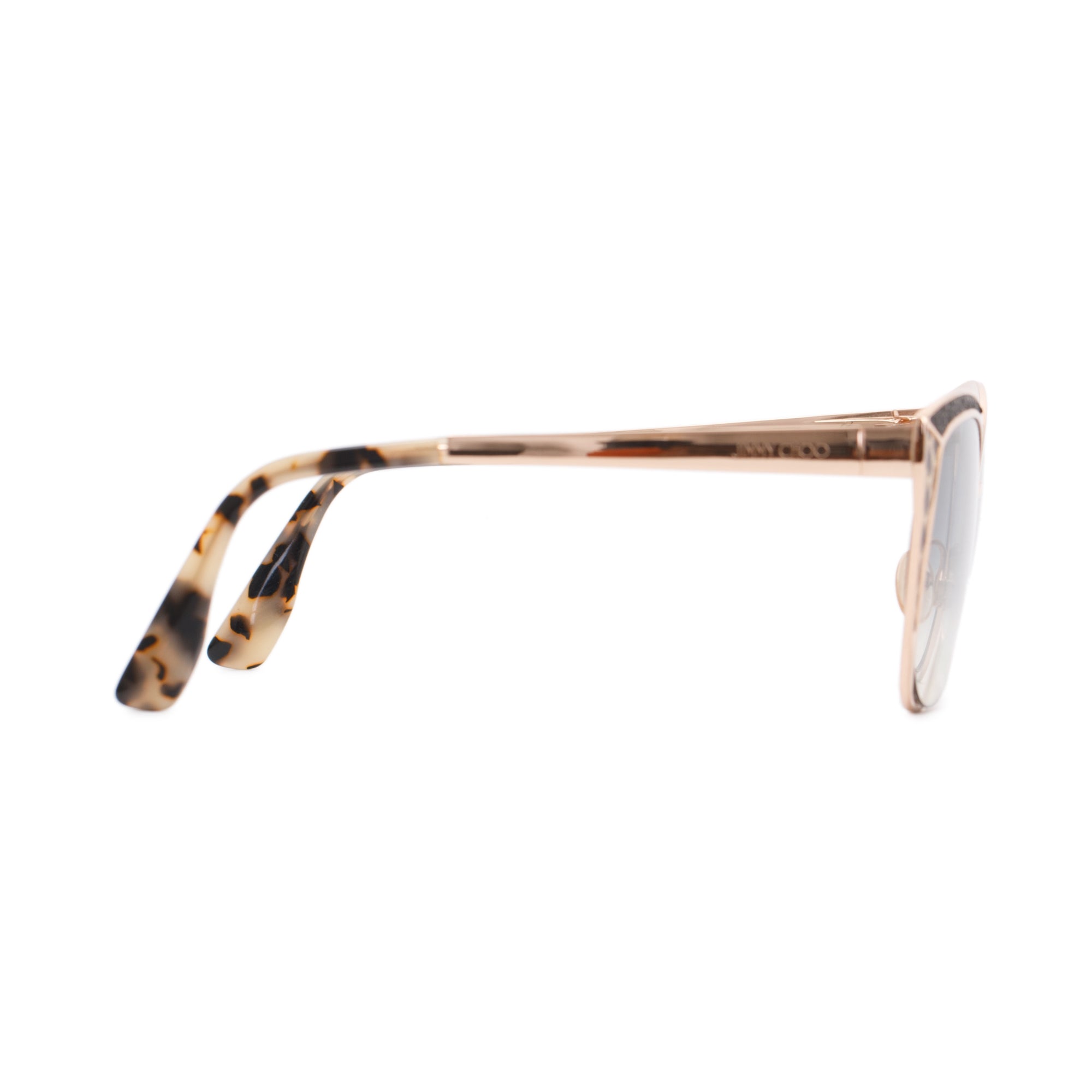 Jimmy Choo DOMI/S Leather Embossed Gradient Cat Eye Sunglasses w/ Case