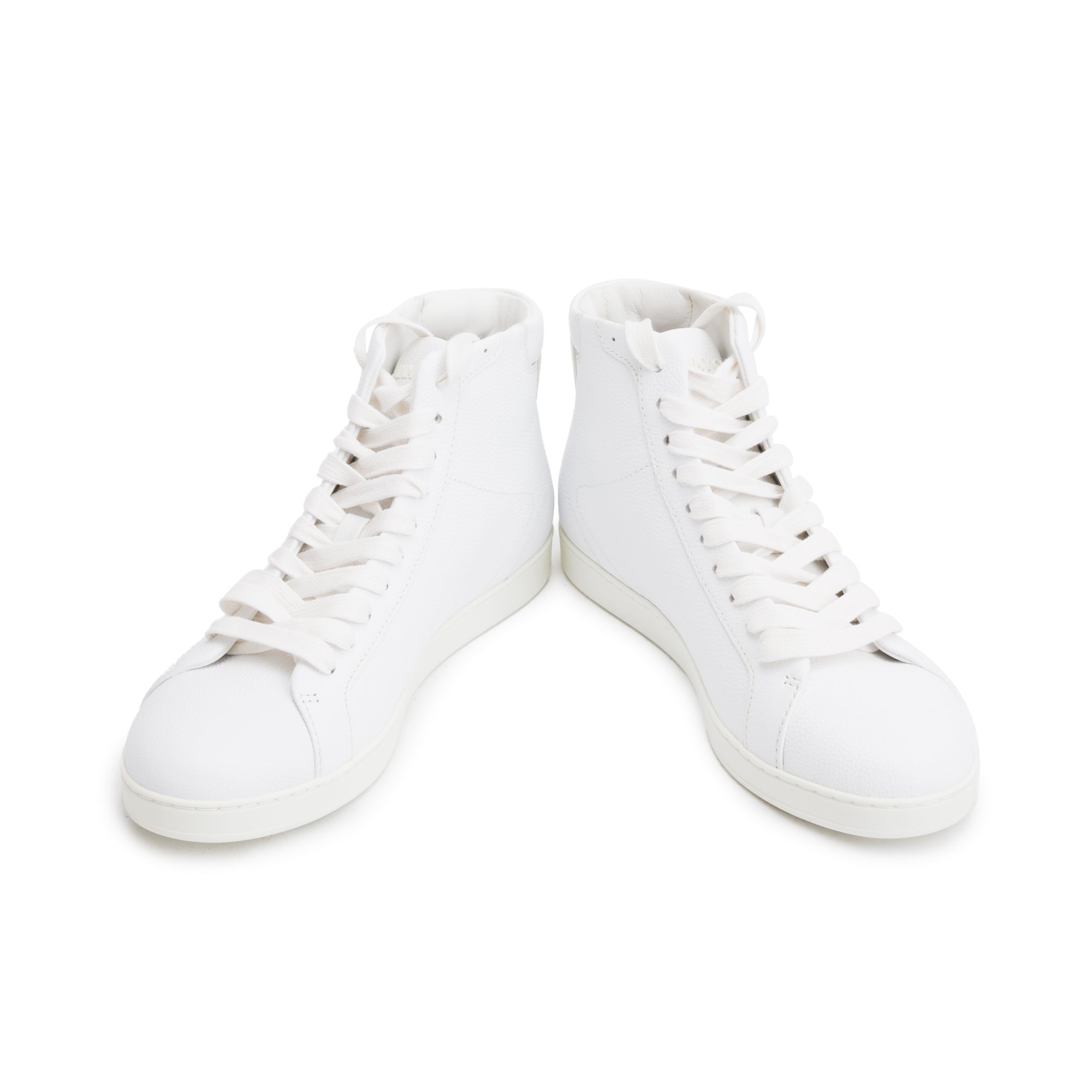 Jimmy Choo White Leather Colt High Top Sneakers, Size 38