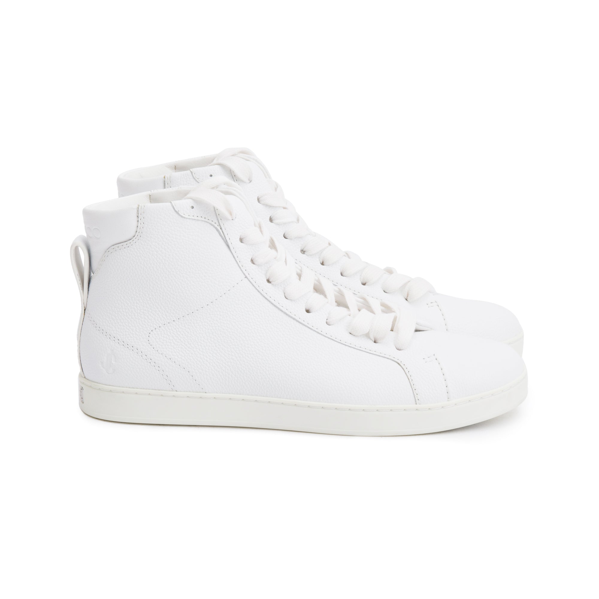 Jimmy Choo White Leather Colt High Top Sneakers, Size 38