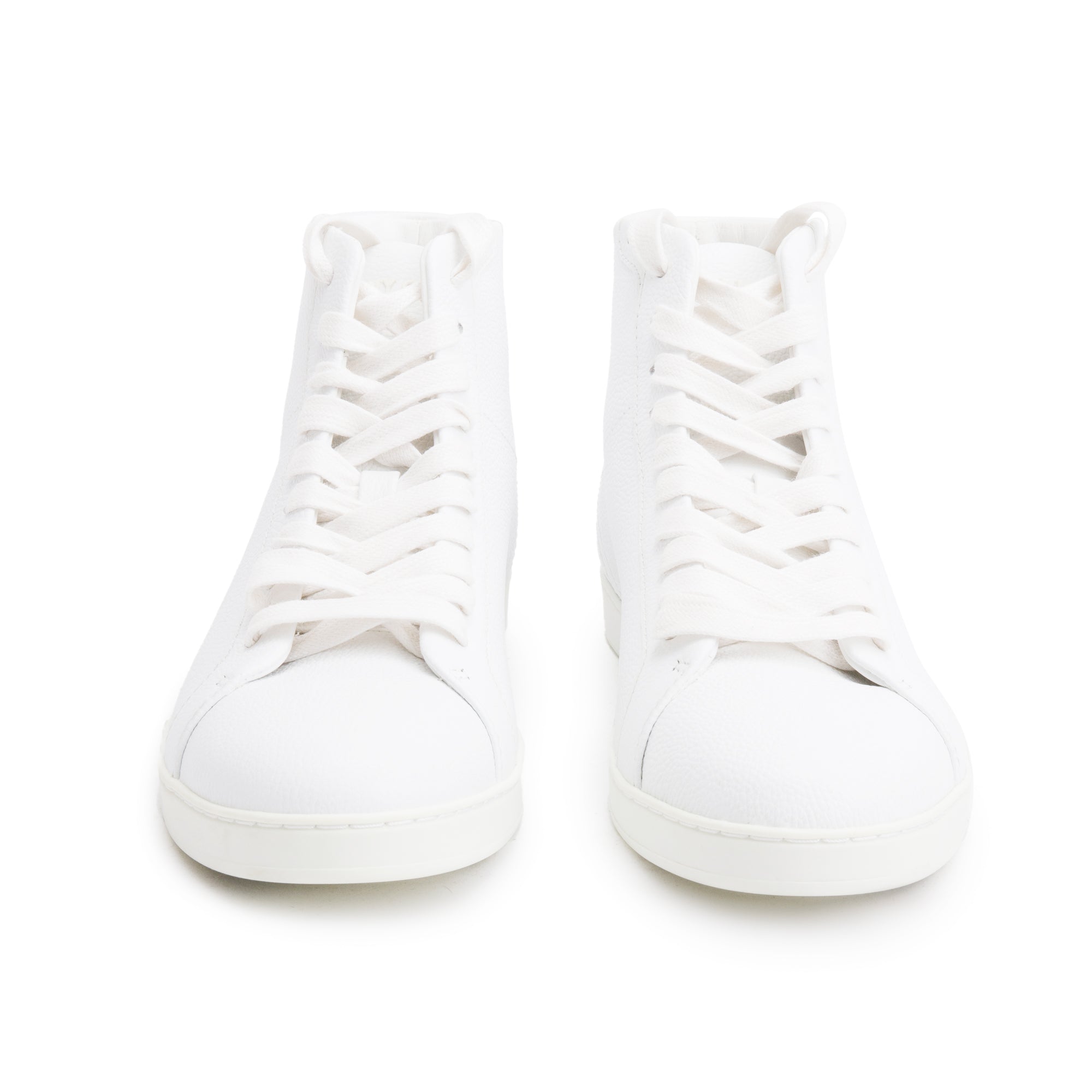 Jimmy Choo White Leather Colt High Top Sneakers, Size 38