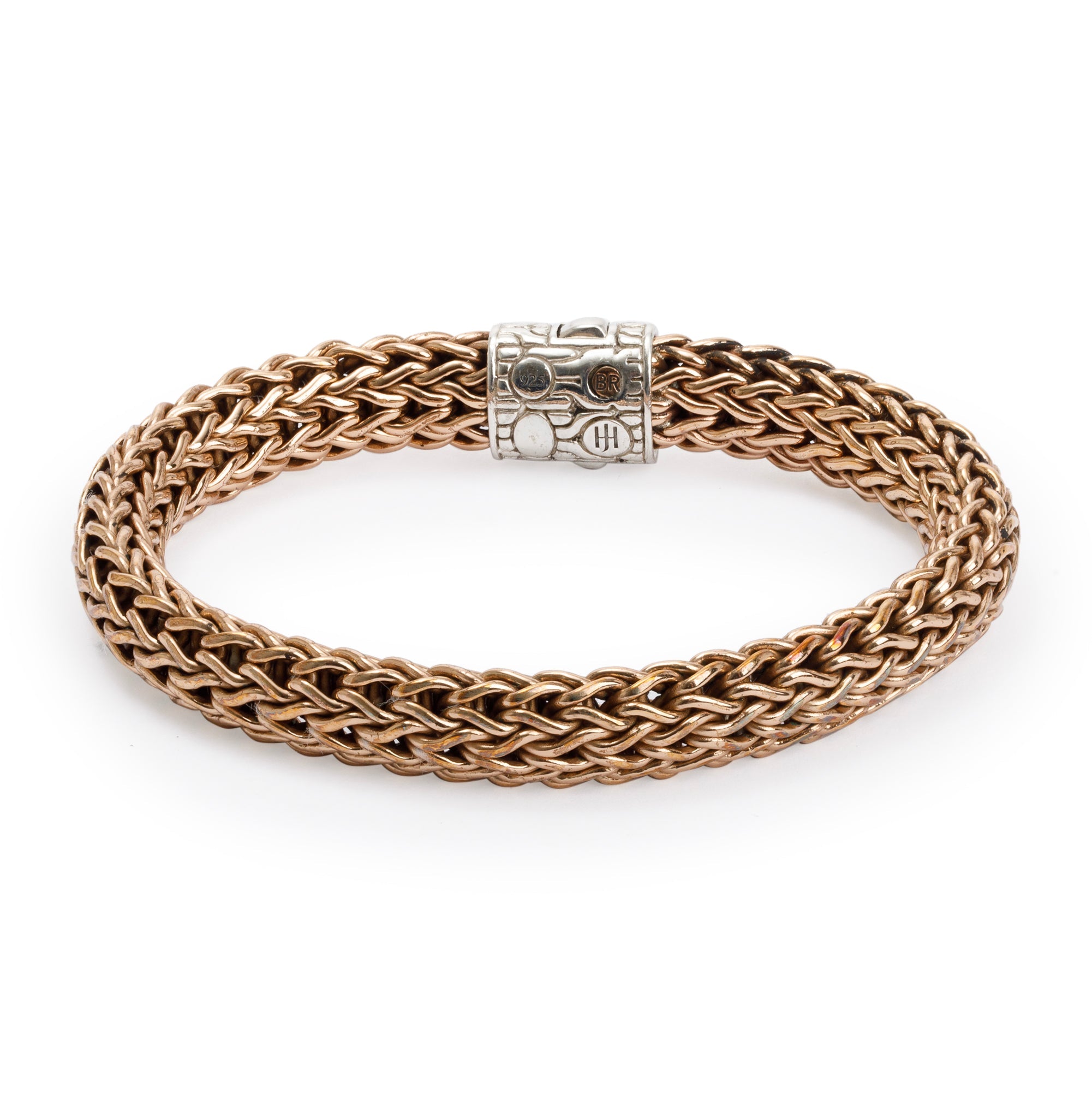 John Hardy Bronze & Sterling Silver 11MM Chain Bracelet