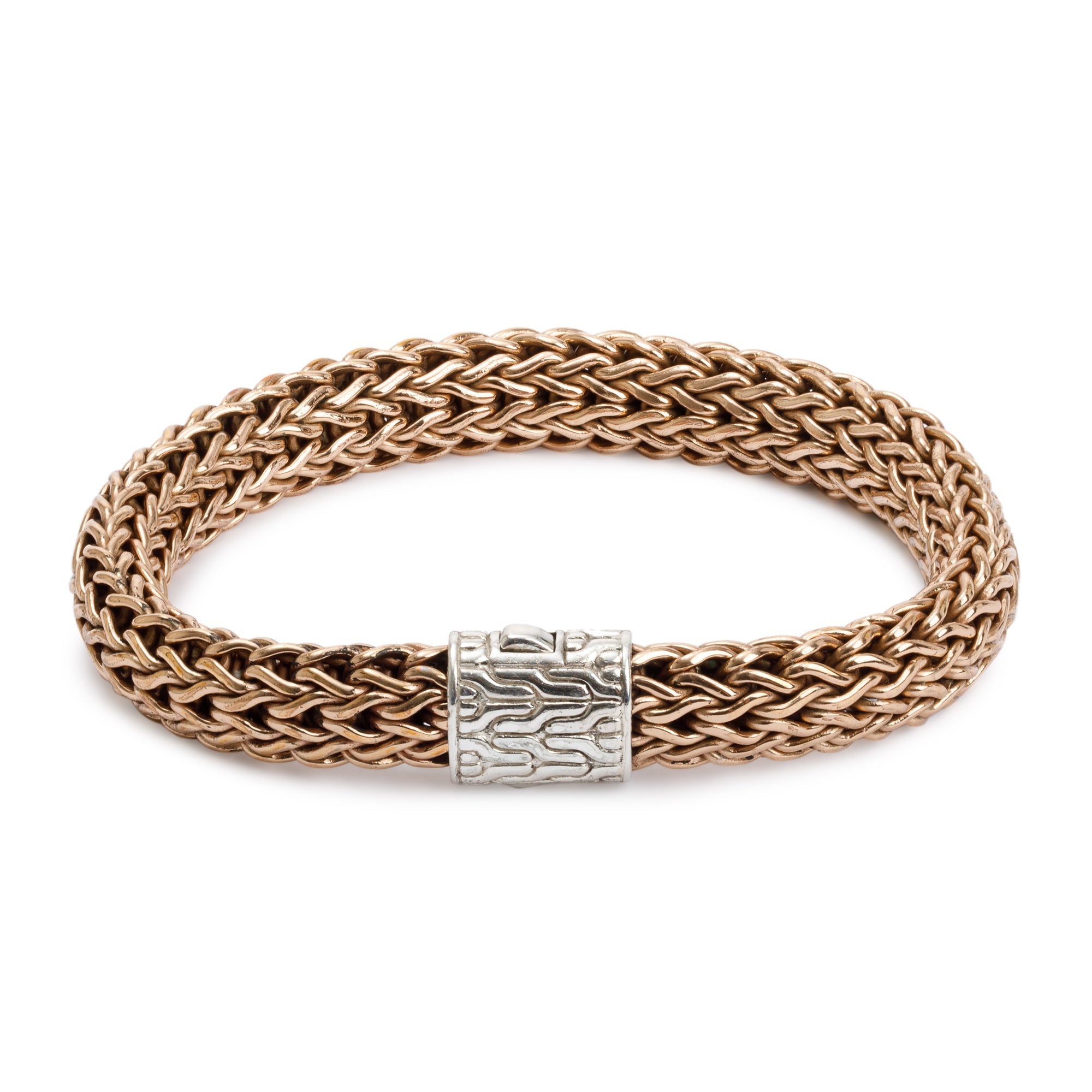 John Hardy Bronze & Sterling Silver 11MM Chain Bracelet