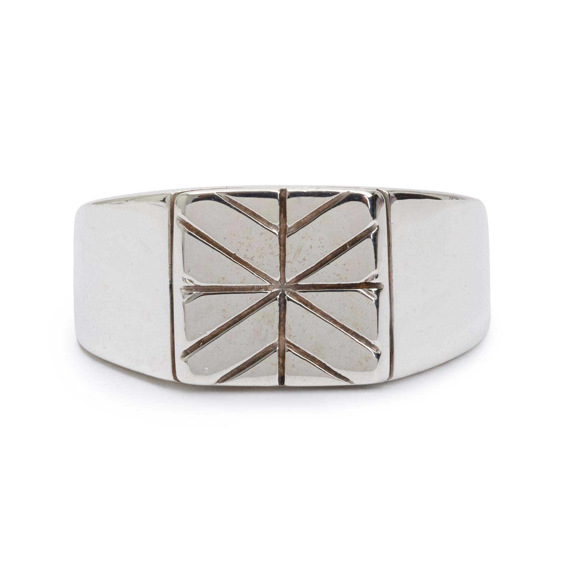 John Hardy Sterling Silver Classic Square Signet Ring, Size 9