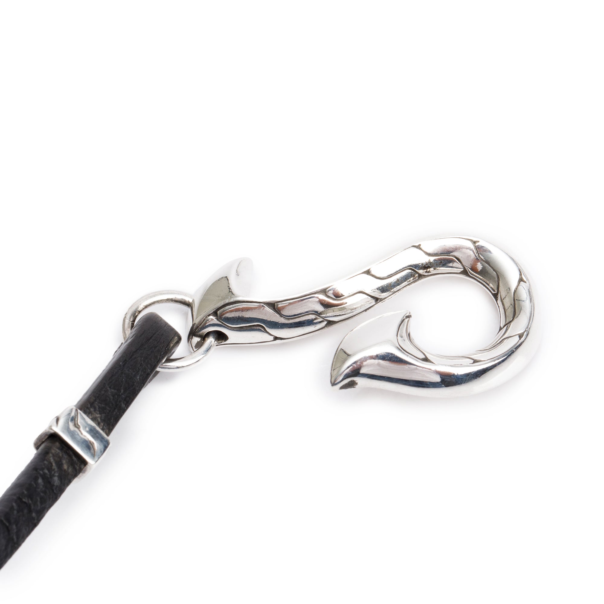 John Hardy Sterling Silver Dayak Triple Wrap Leather Bracelet