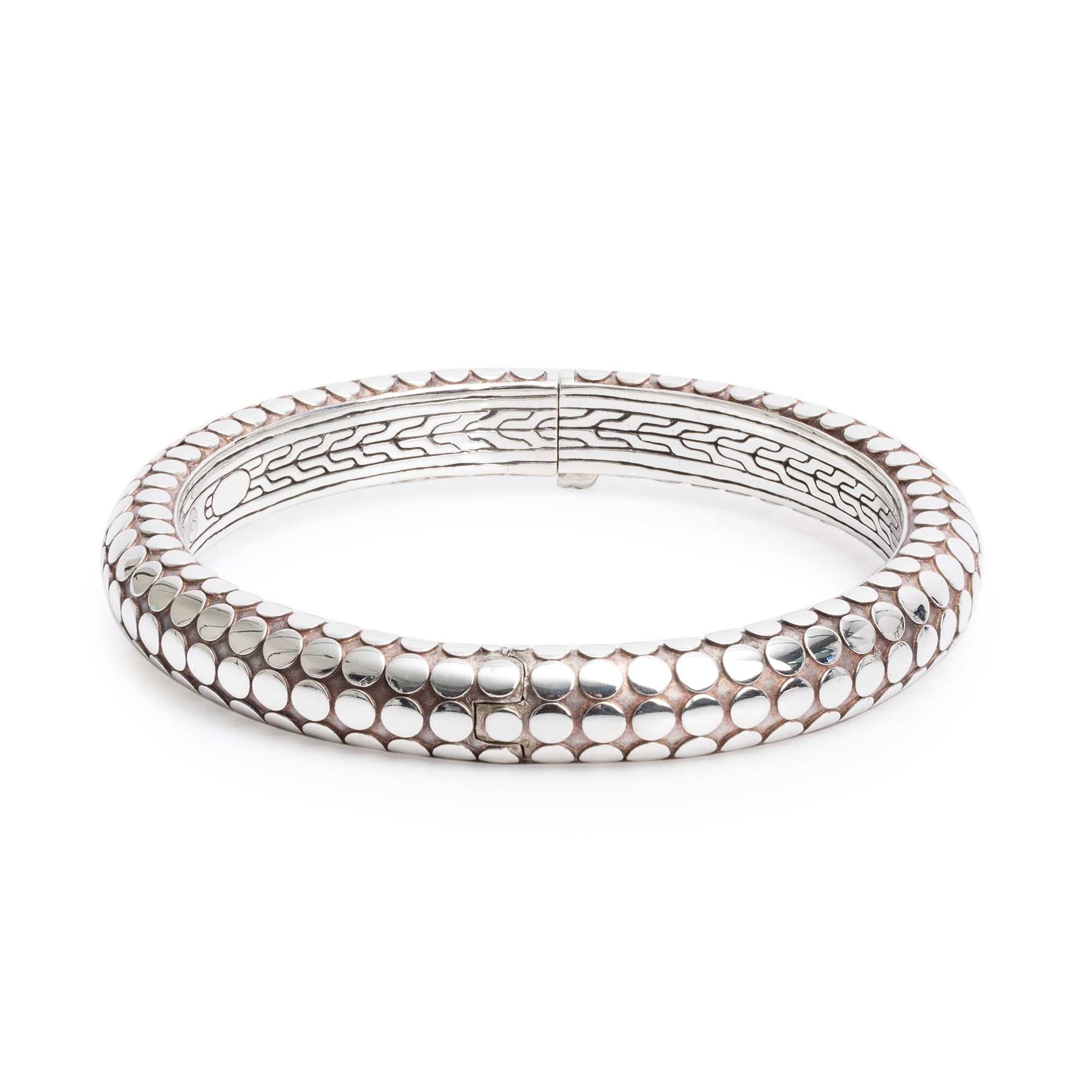 John Hardy Sterling Silver Dot Bangle