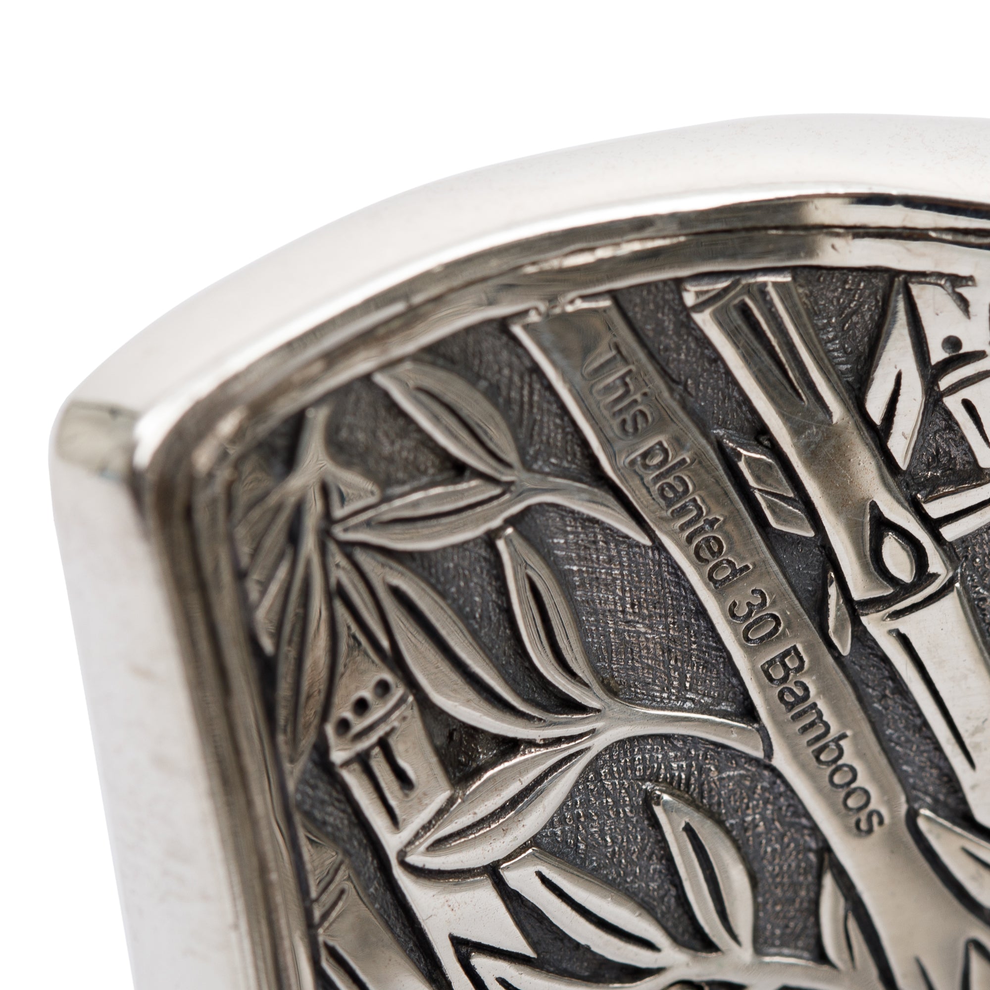 John Hardy Sterling Silver Extra Wide Bamboo Hinged Cuff Bangle