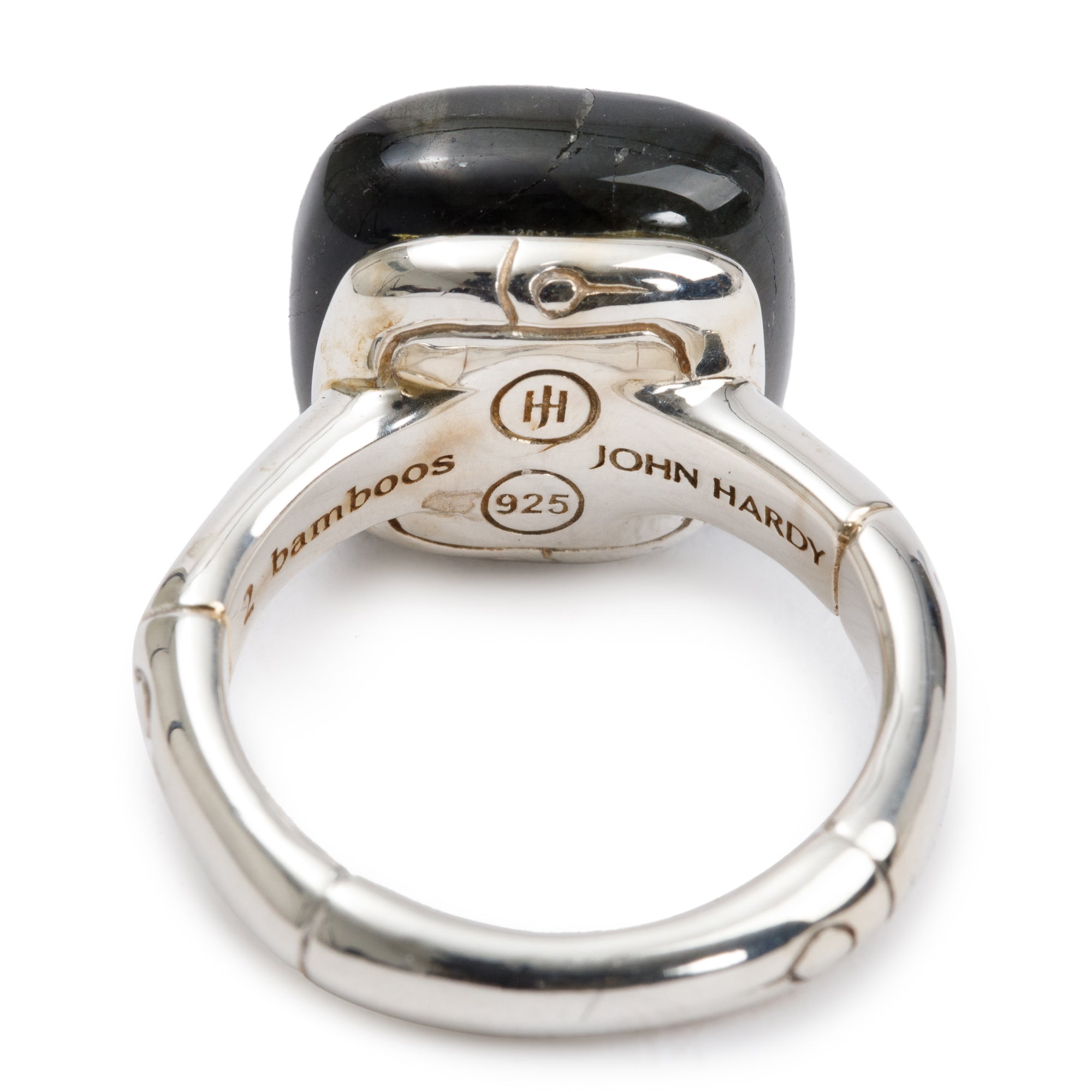 John Hardy Sterling Silver Labradorite Bamboo Cocktail Ring, Size 7
