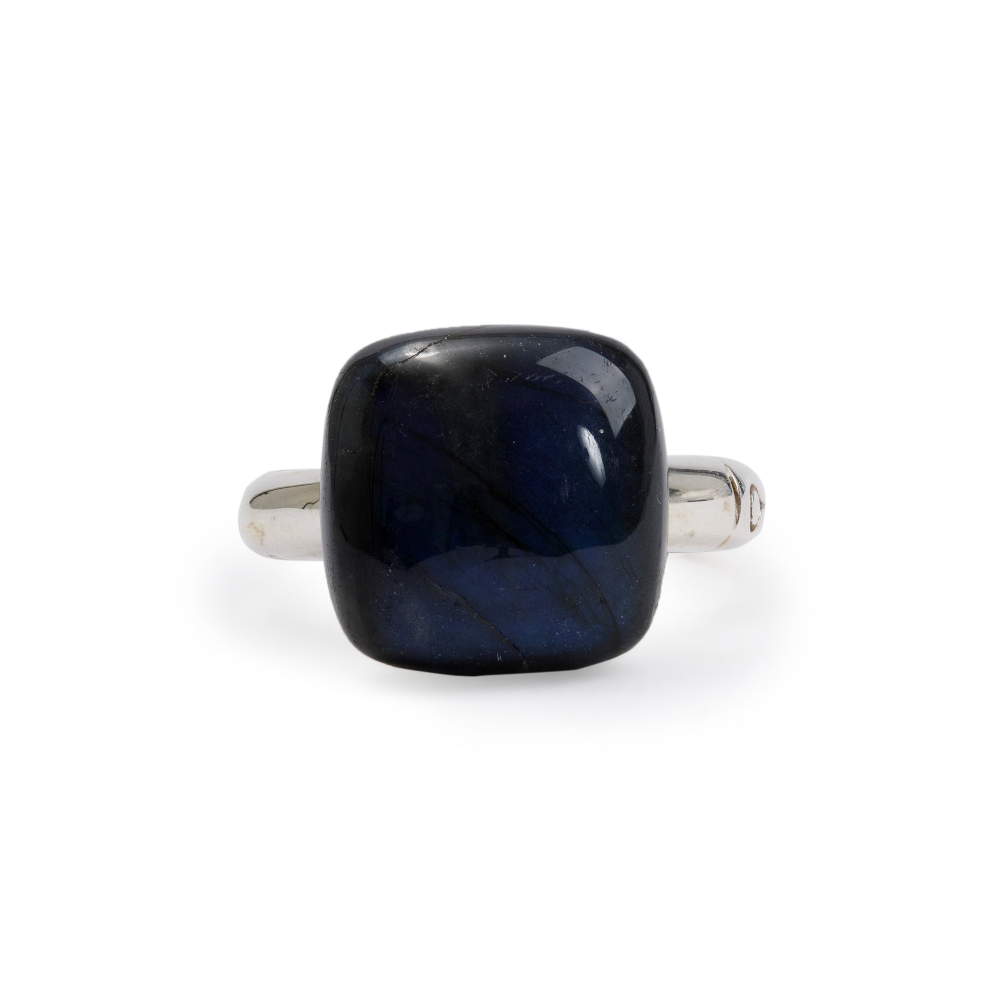 John Hardy Sterling Silver Labradorite Bamboo Cocktail Ring, Size 7