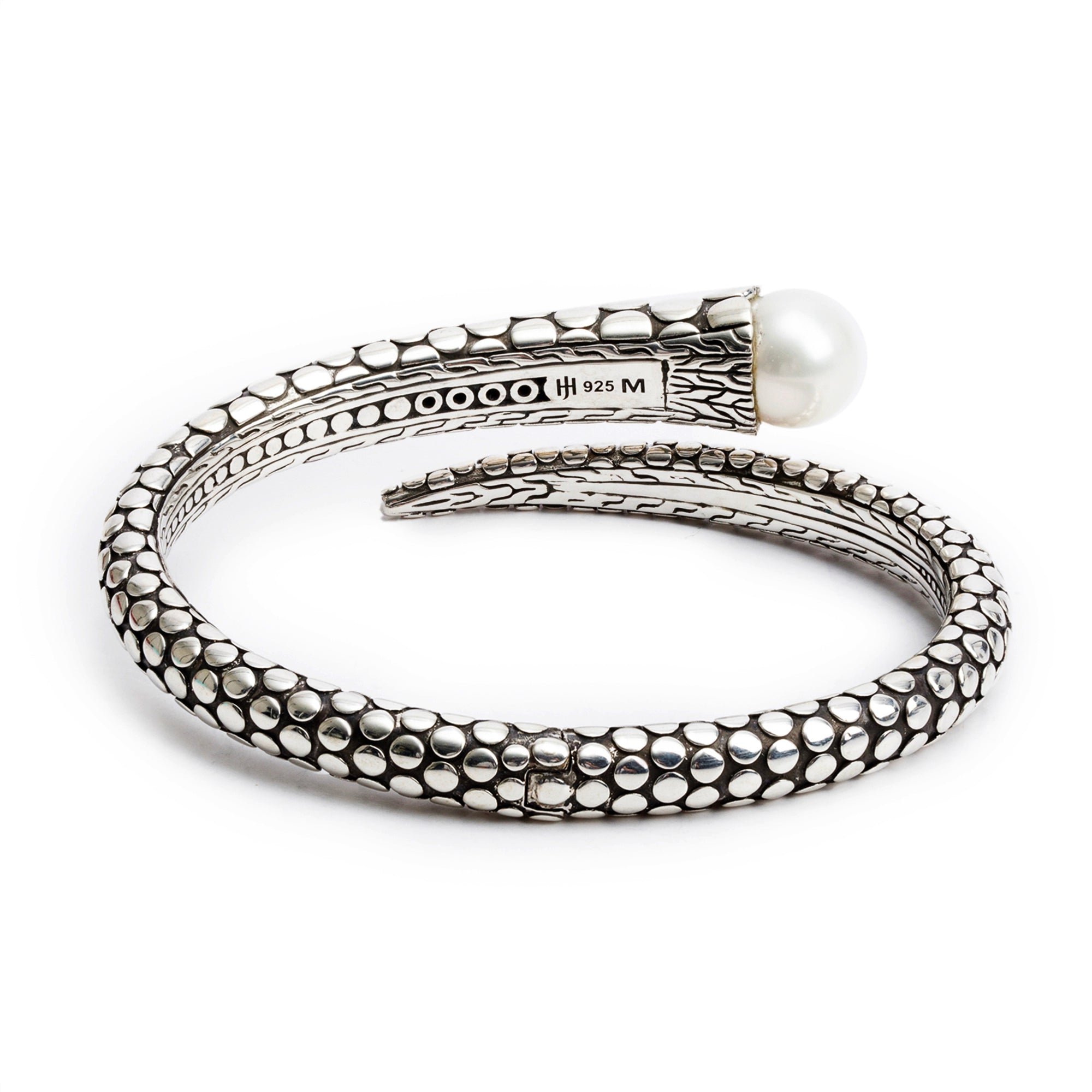 John Hardy Sterling Silver Pearl Dot Kick Cuff Bracelet, Size M