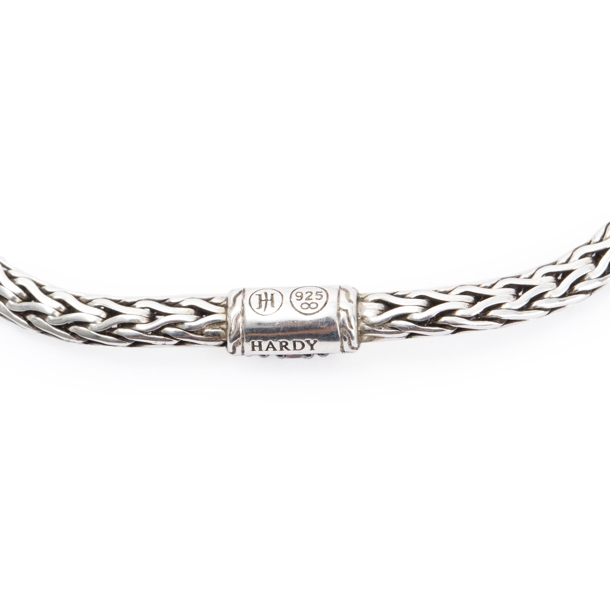 John Hardy Sterling Silver Ruby 40th Anniversary Classic Chain Lava Slim Bracelet