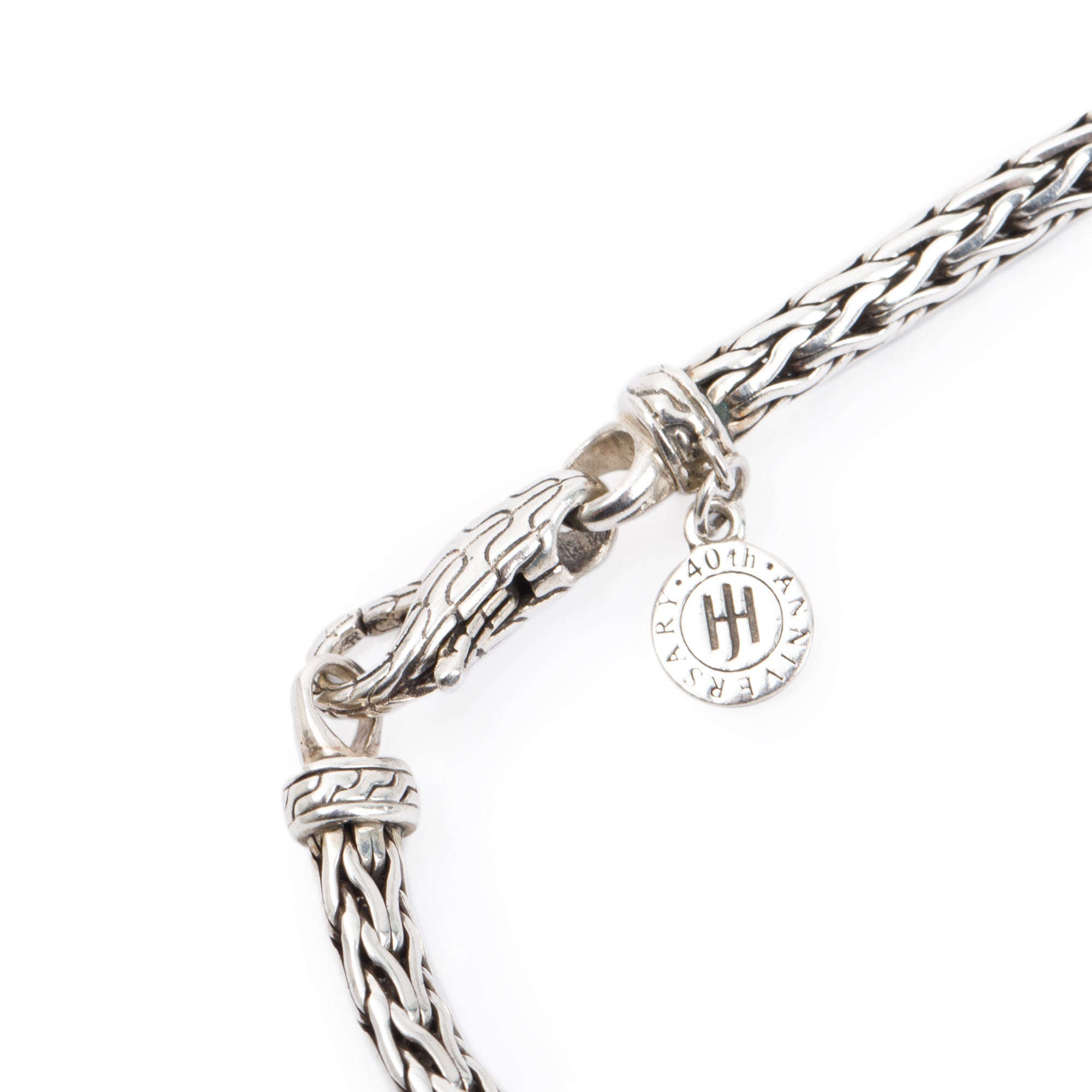 John Hardy Sterling Silver Ruby 40th Anniversary Classic Chain Lava Slim Bracelet