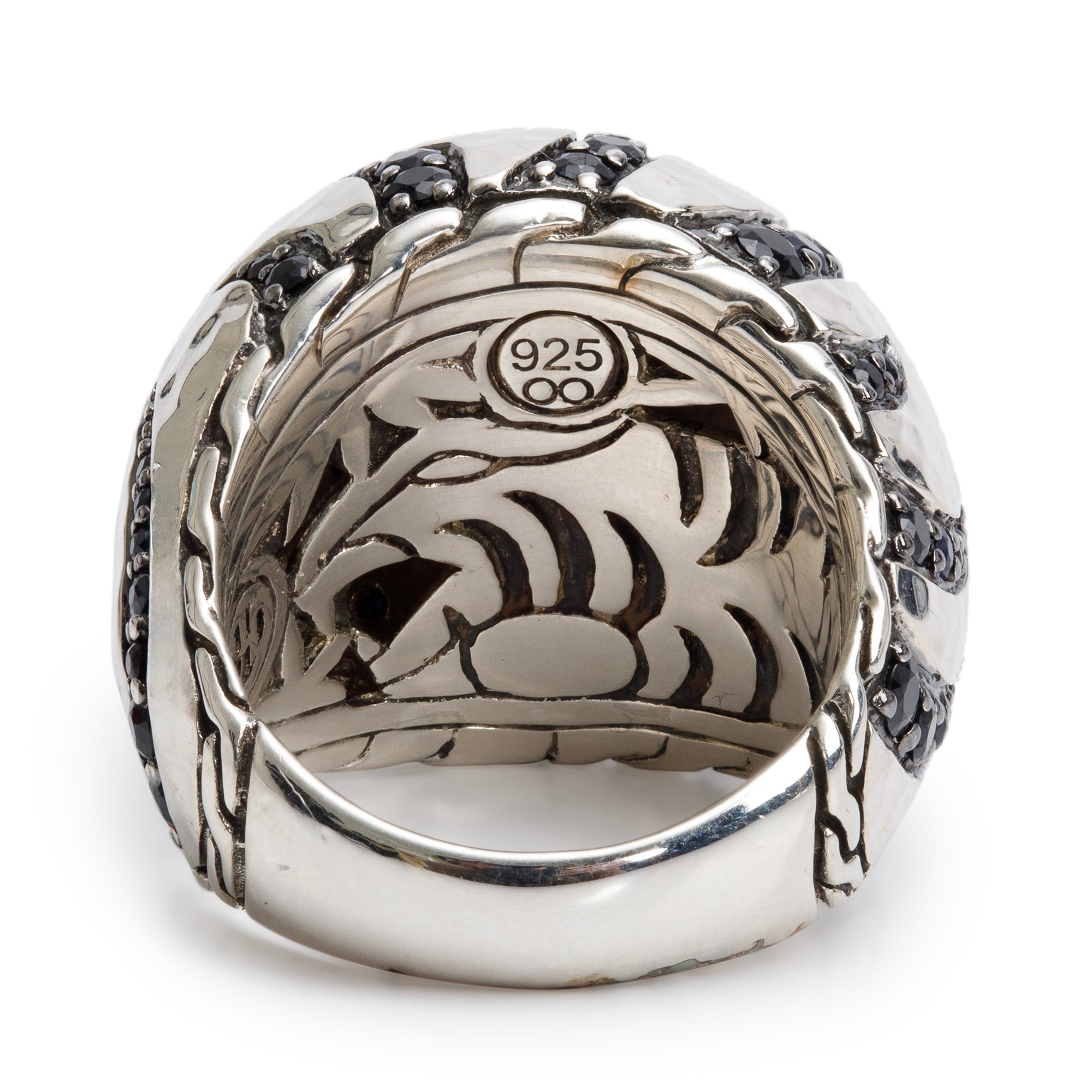 John Hardy Sterling Silver Sapphire Palu Macan Dome Ring, Size 7
